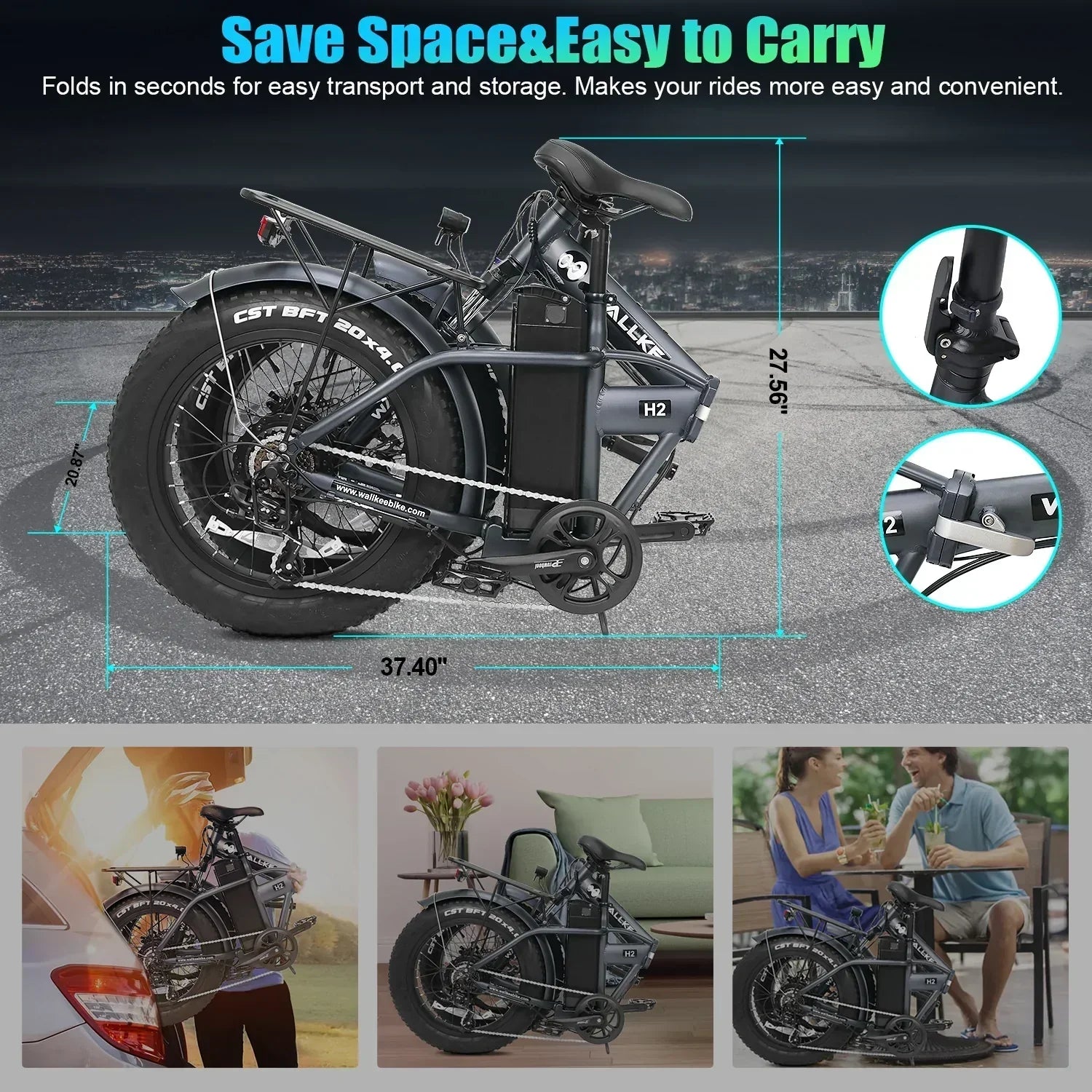 What are the advantages of a folding electric bike?