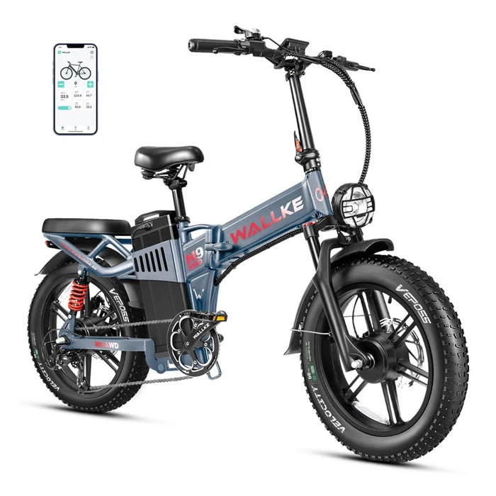 2025 Wallke H9 AWD Folding Ebike | 3200W Folding Ebike 40/60/82Ah Battery
