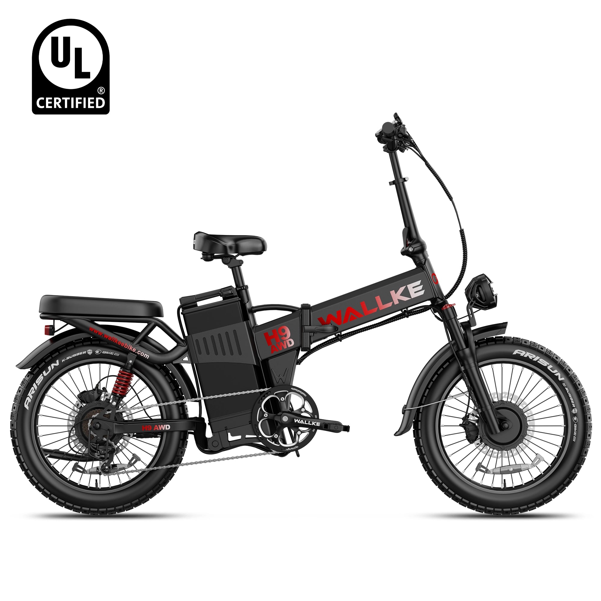 2026 Wallke H9 AWD | 3200W Folding Ebike 40Ah Battery