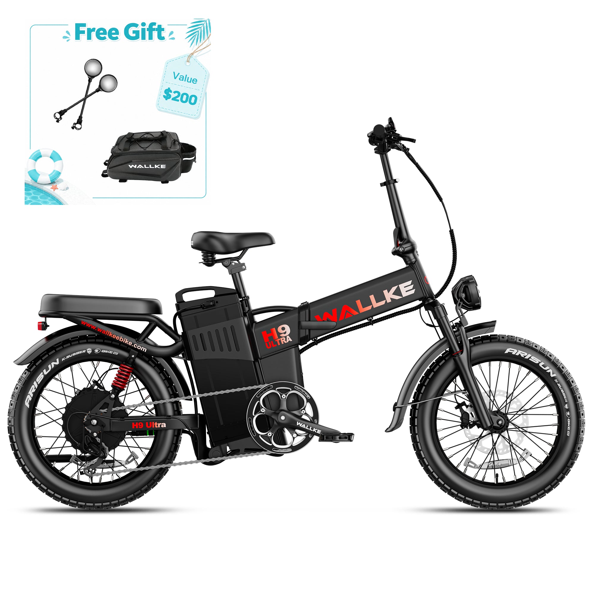 Wallke H9 AWD Full Suspension Off-Road Electric Bike