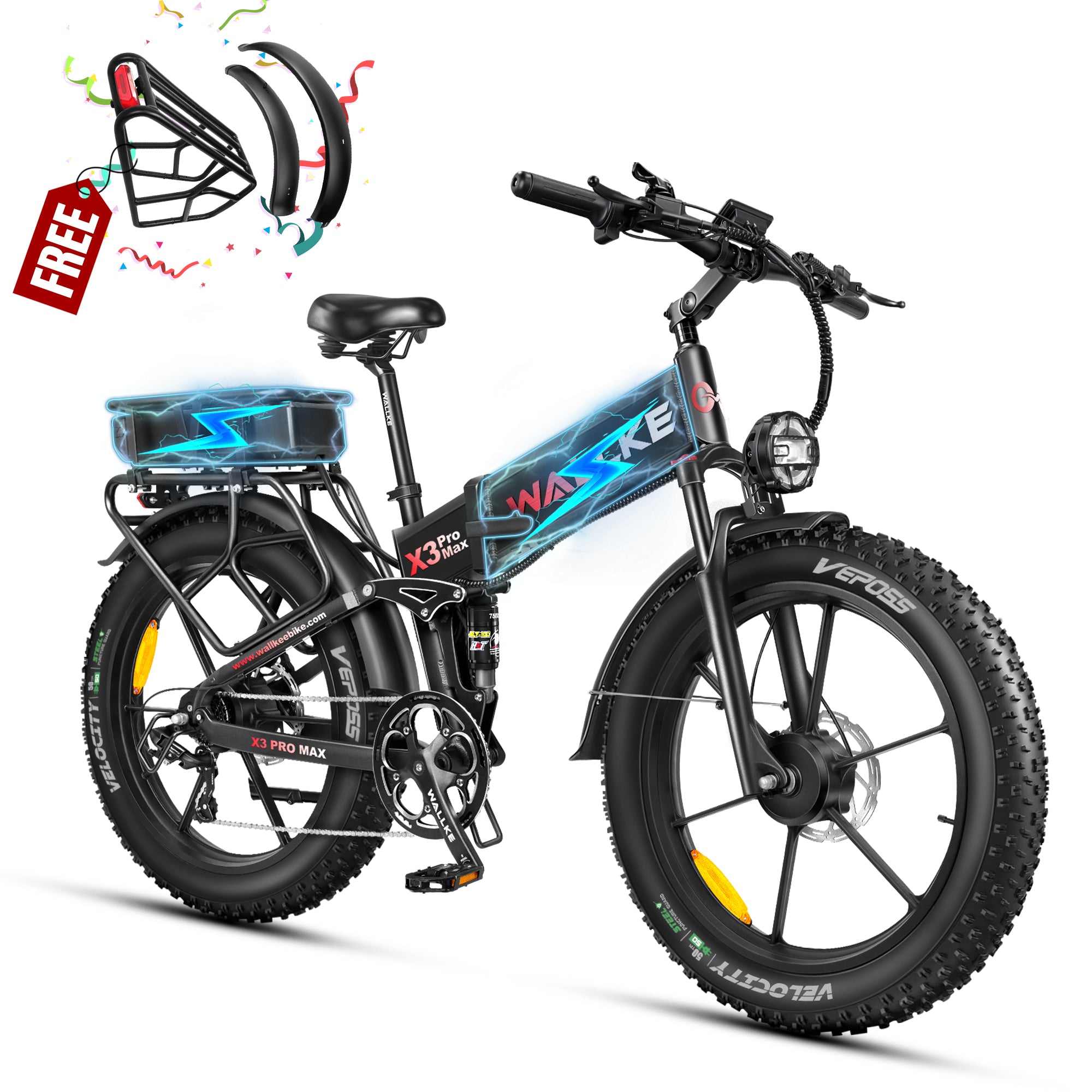 2025 Wallke X3 Series | 2800W Folding Ebike