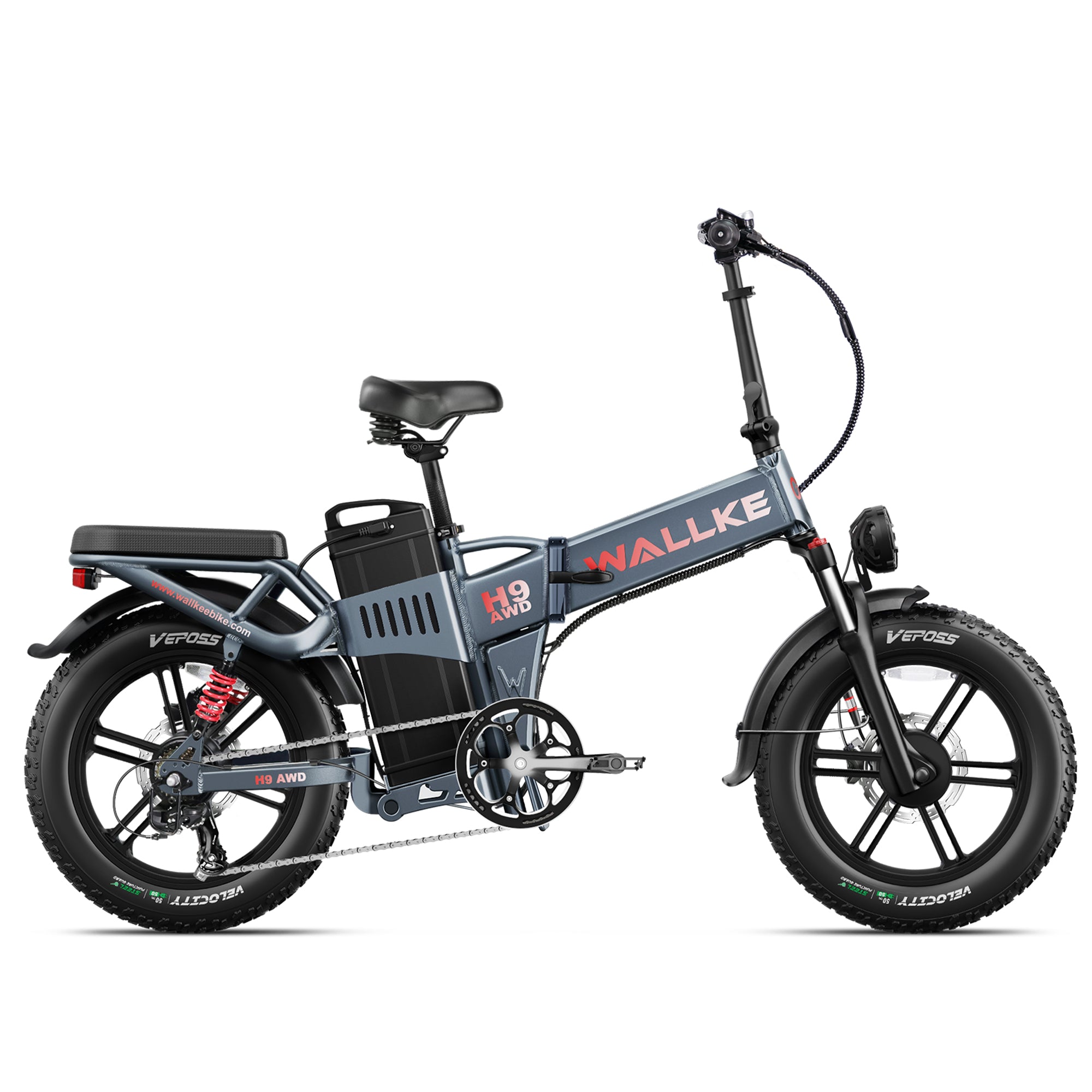 Wallke H9 AWD | 3200W Folding Ebike 40/60/82Ah Battery