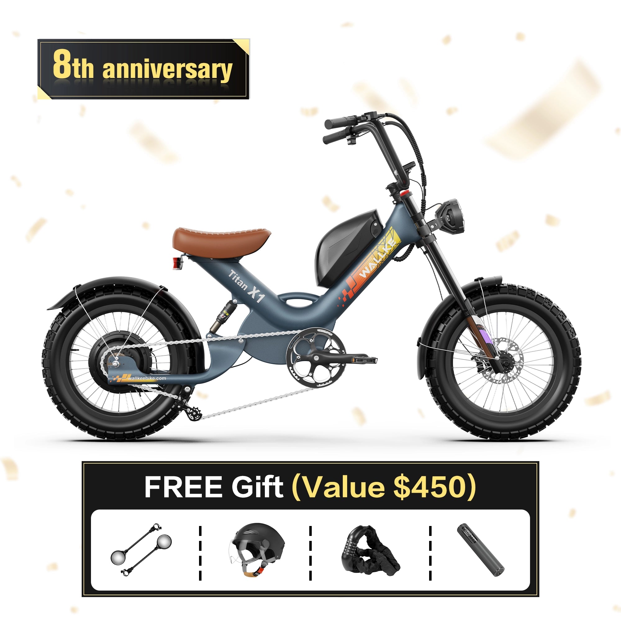 WALLKE Titan X1 Carbon Fiber Frame | 3800W Cruiser Ebike