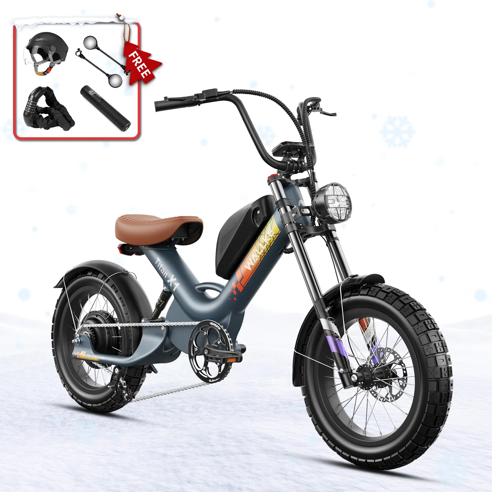 WALLKE Titan X1 Carbon Fiber Frame | 3800W Cruiser Ebike