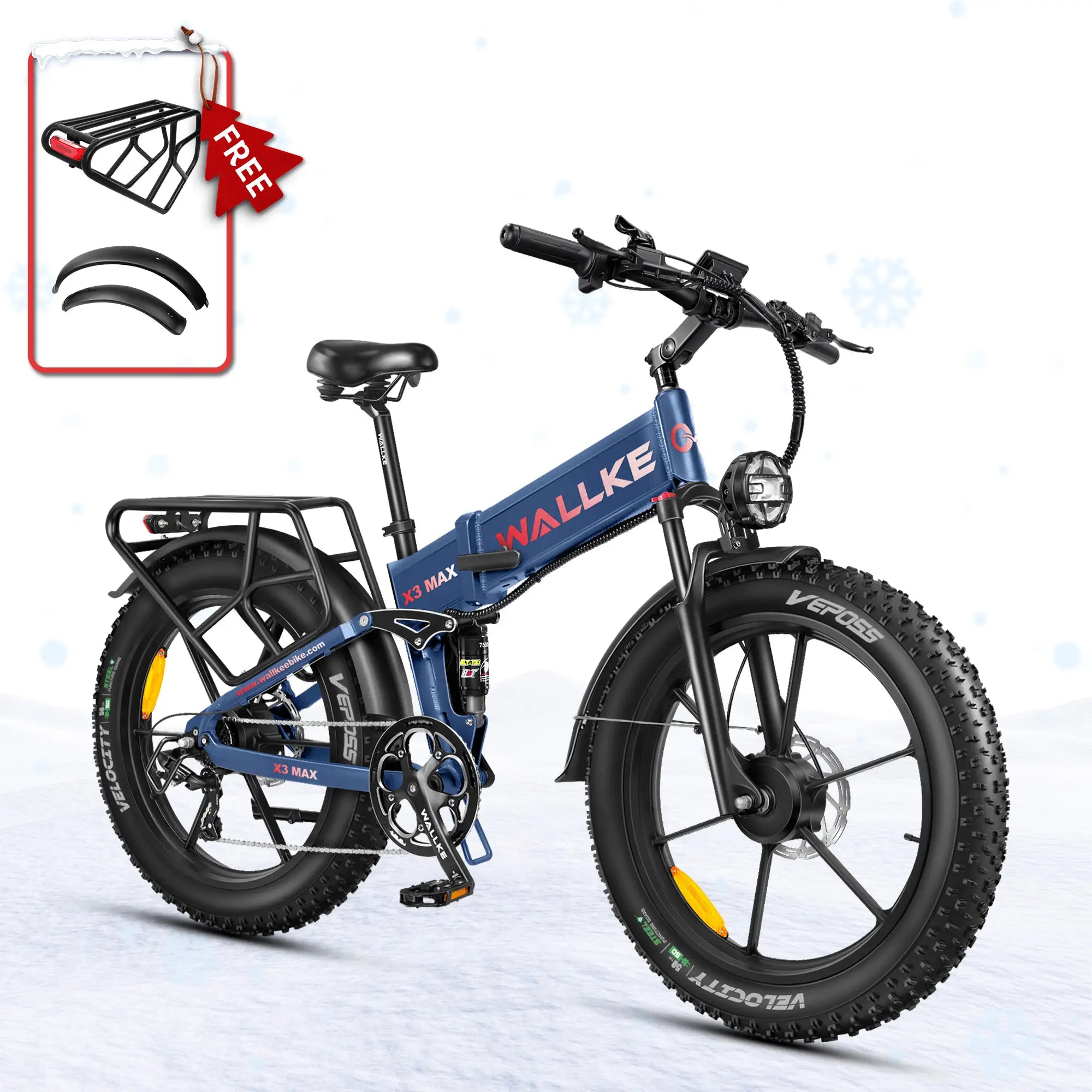 2025 Wallke X3 Max Folding 2800W Electric Bike