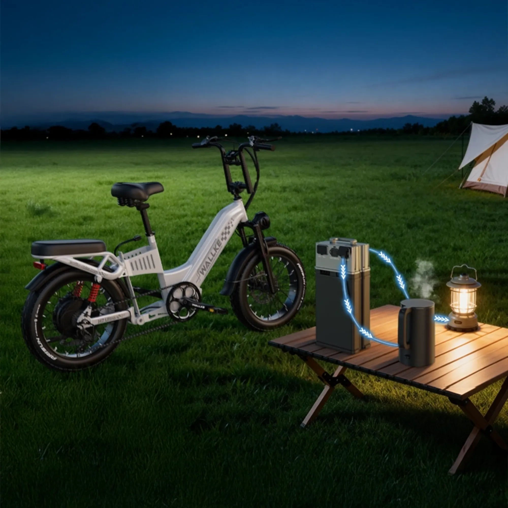 2026 WALLKE H7 Ultra Step-Thru | 4000W Off-Grid PowerStorage E-Bike with Torque Sensor, 37mph Speed