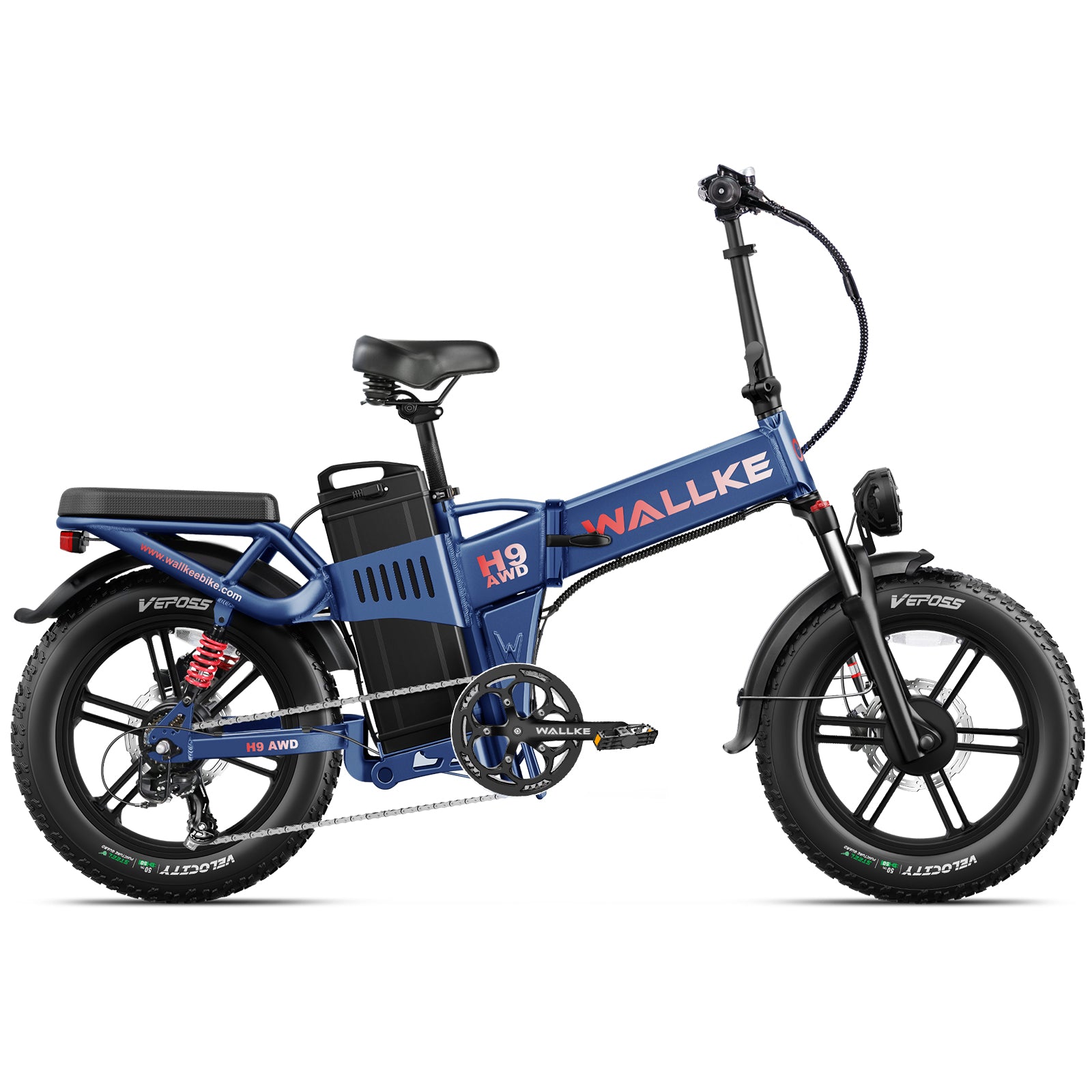 Wallke H9 AWD | 3200W Folding Ebike 40/60/82Ah Battery
