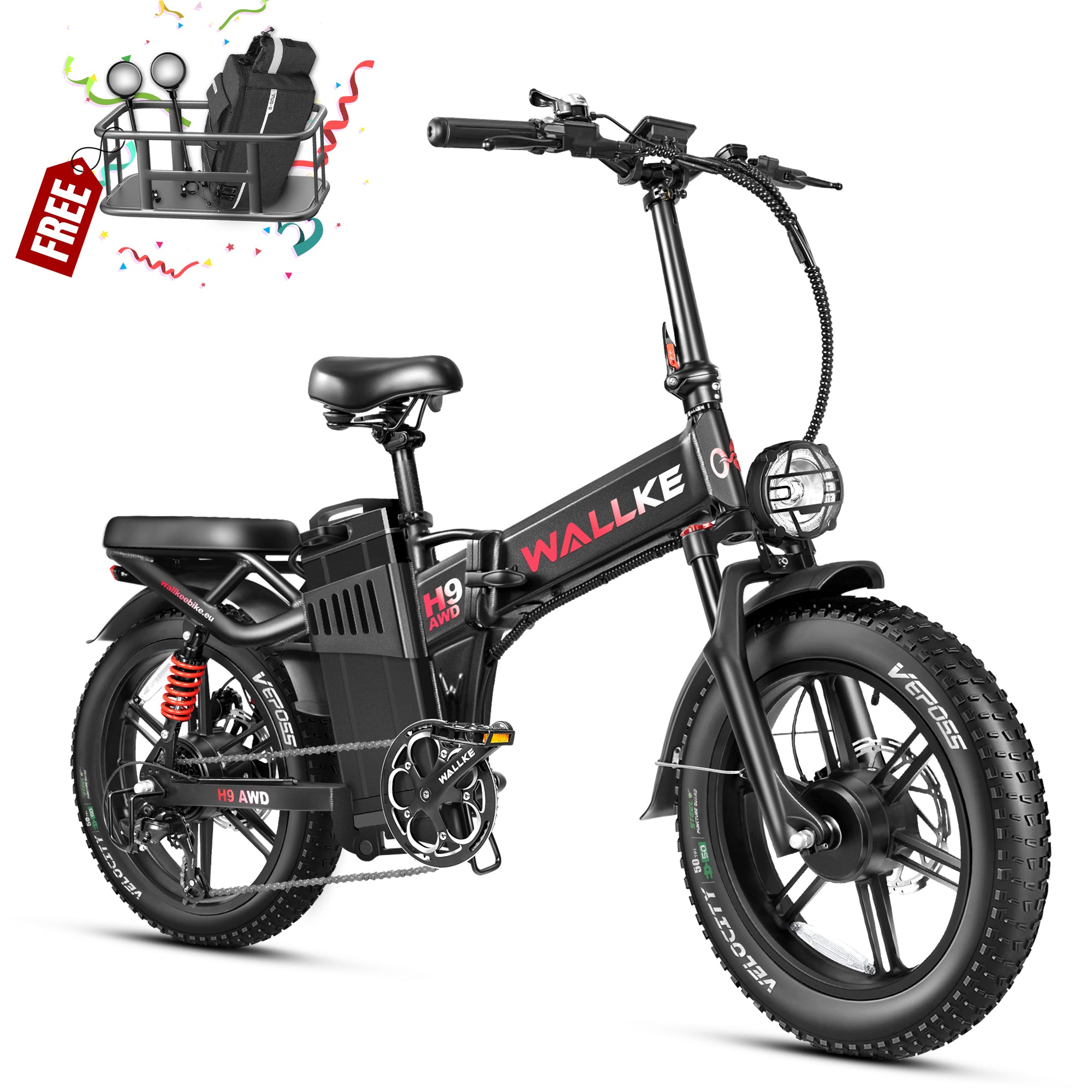 Wallke H9 AWD Ebike Canada Dual Motor Electric Bike with 82Ah