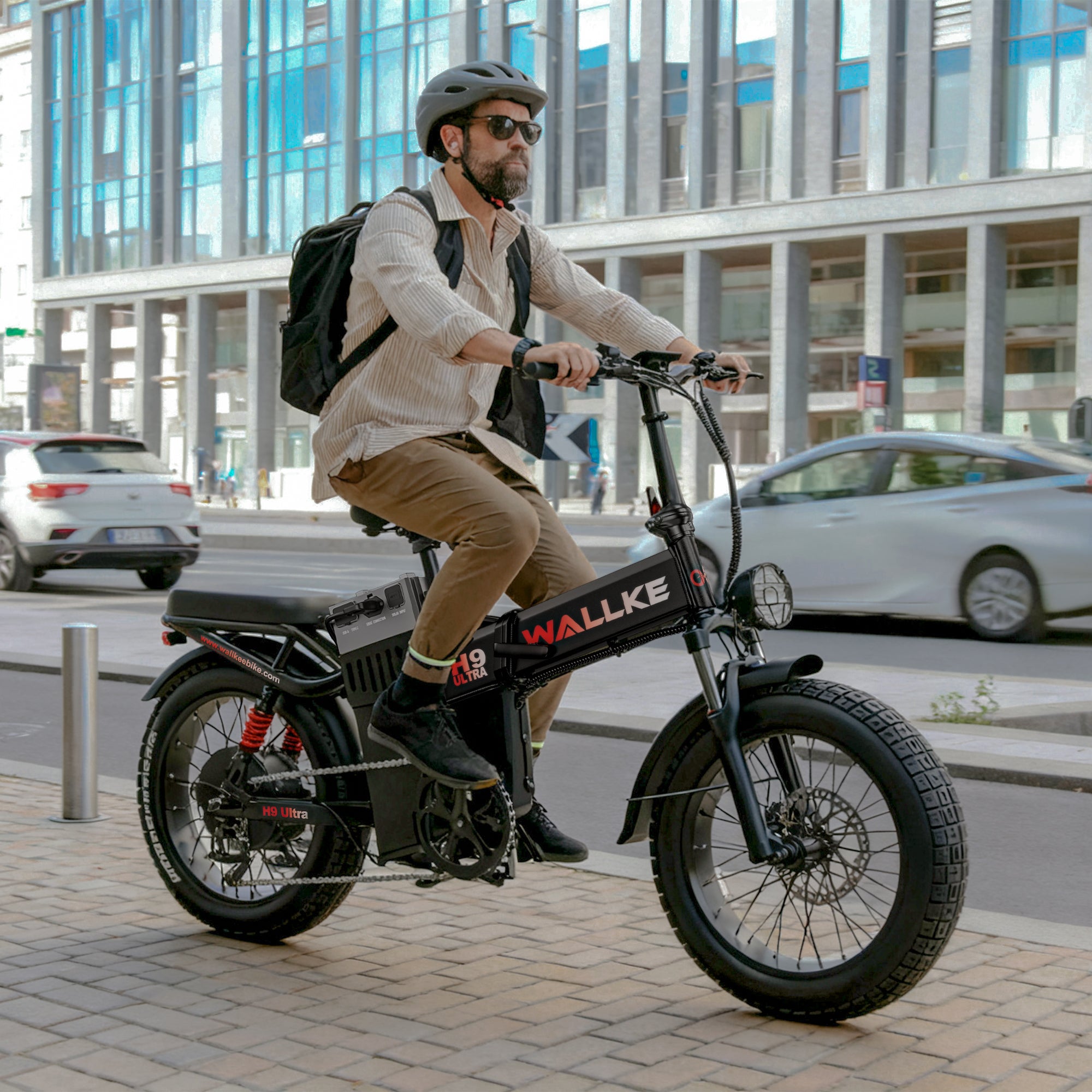 2026 WALLKE H9 Ultra Folding | Off-Grid PowerStorage E-Bike with Torque Sensor, 37mph Speed, 55/77Ah Battery Options