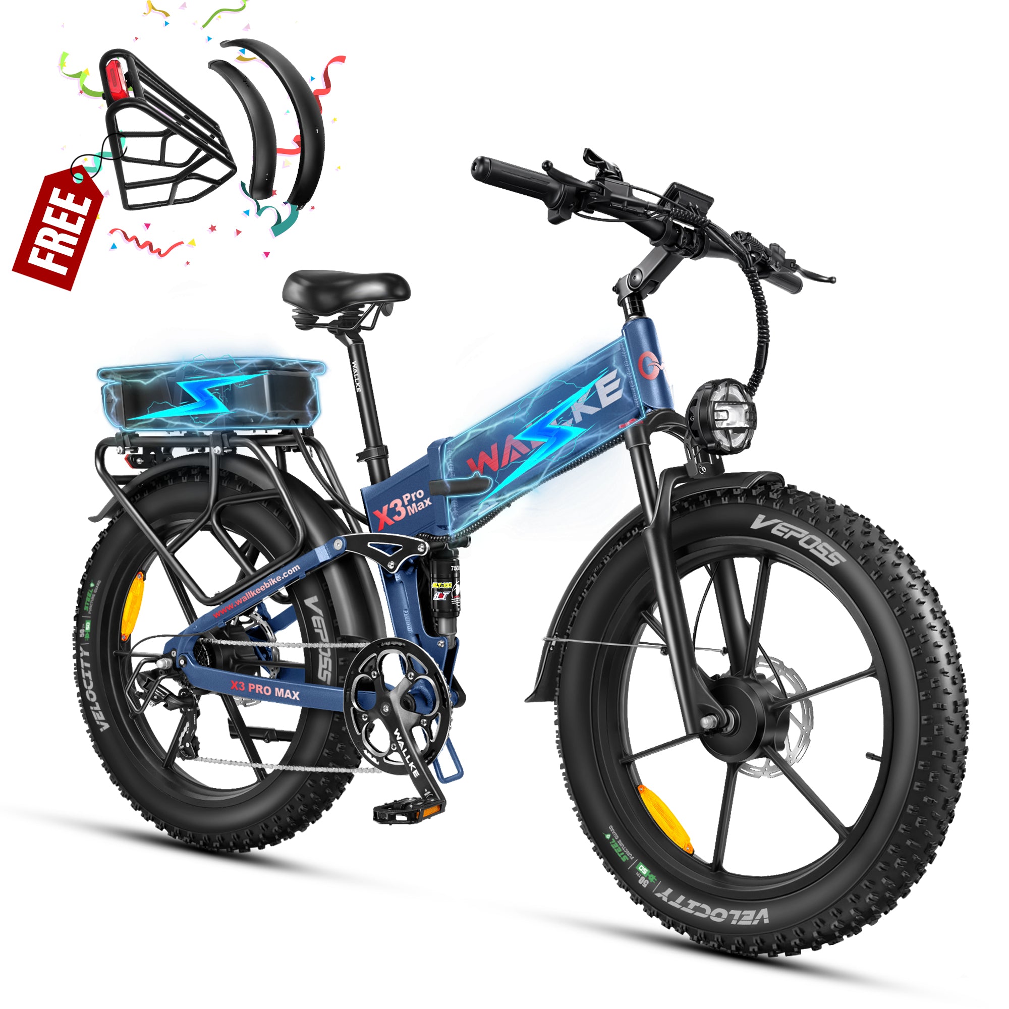 2025 Wallke X3 Series | 2800W Folding Ebike