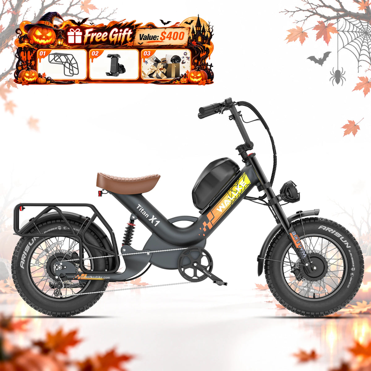 2027 WALLKE Titan X1 AWD Dual-Motor Fat Tire Ebike | Up to 4000W Peak Power-PreOrder
