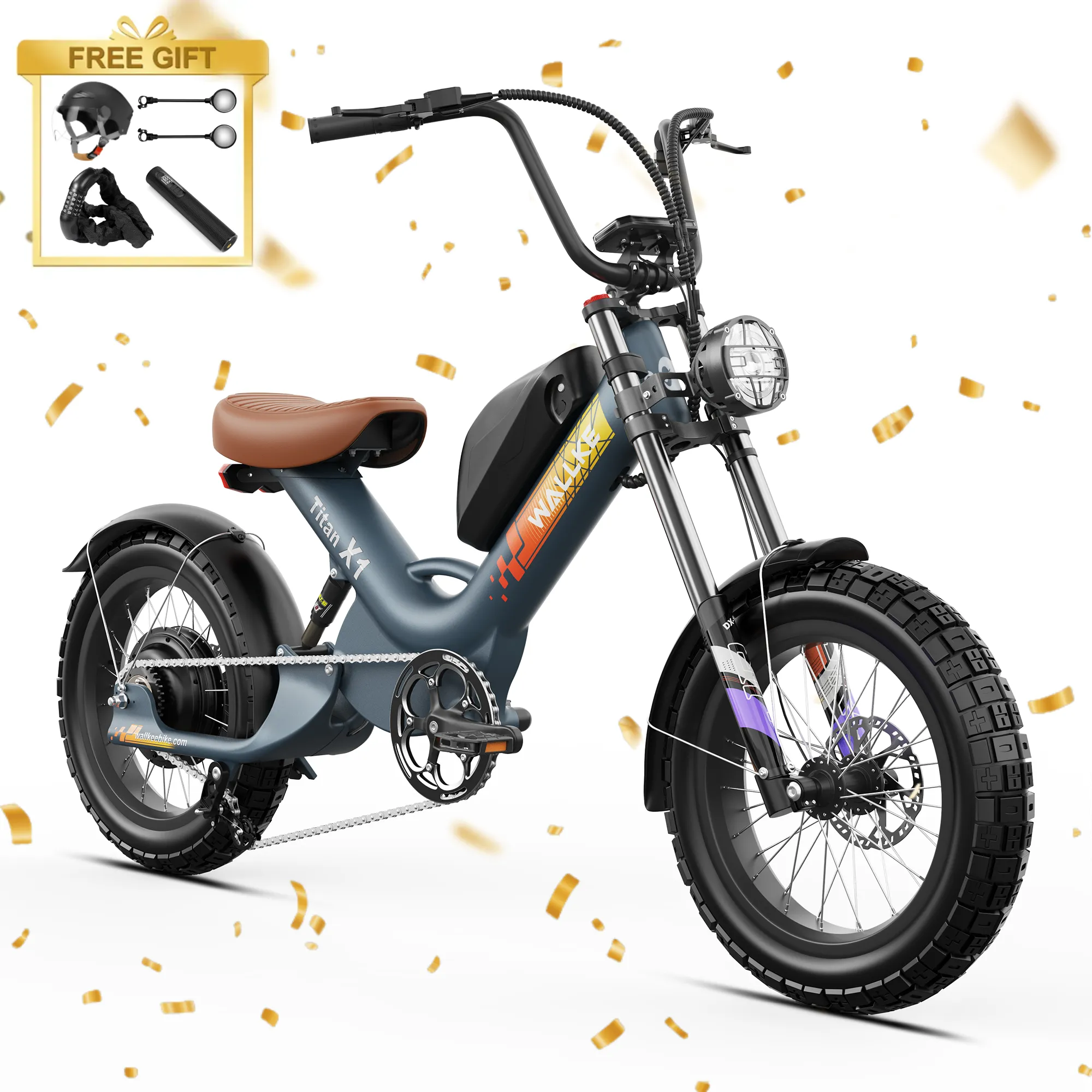 WALLKE Titan X1 Carbon Fiber Frame | 3800W Cruiser Ebike