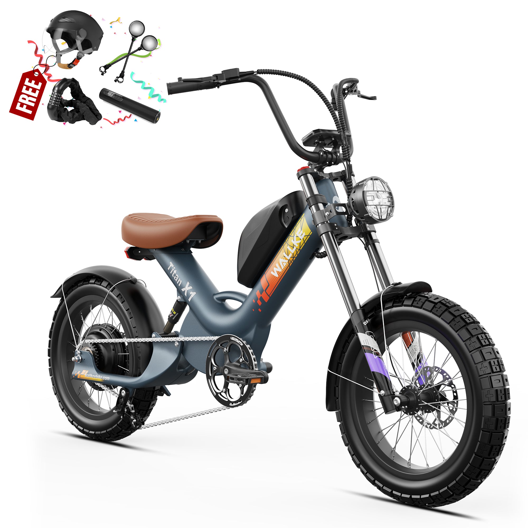 WALLKE Titan X1 Carbon Fiber Frame | 3800W Cruiser Ebike