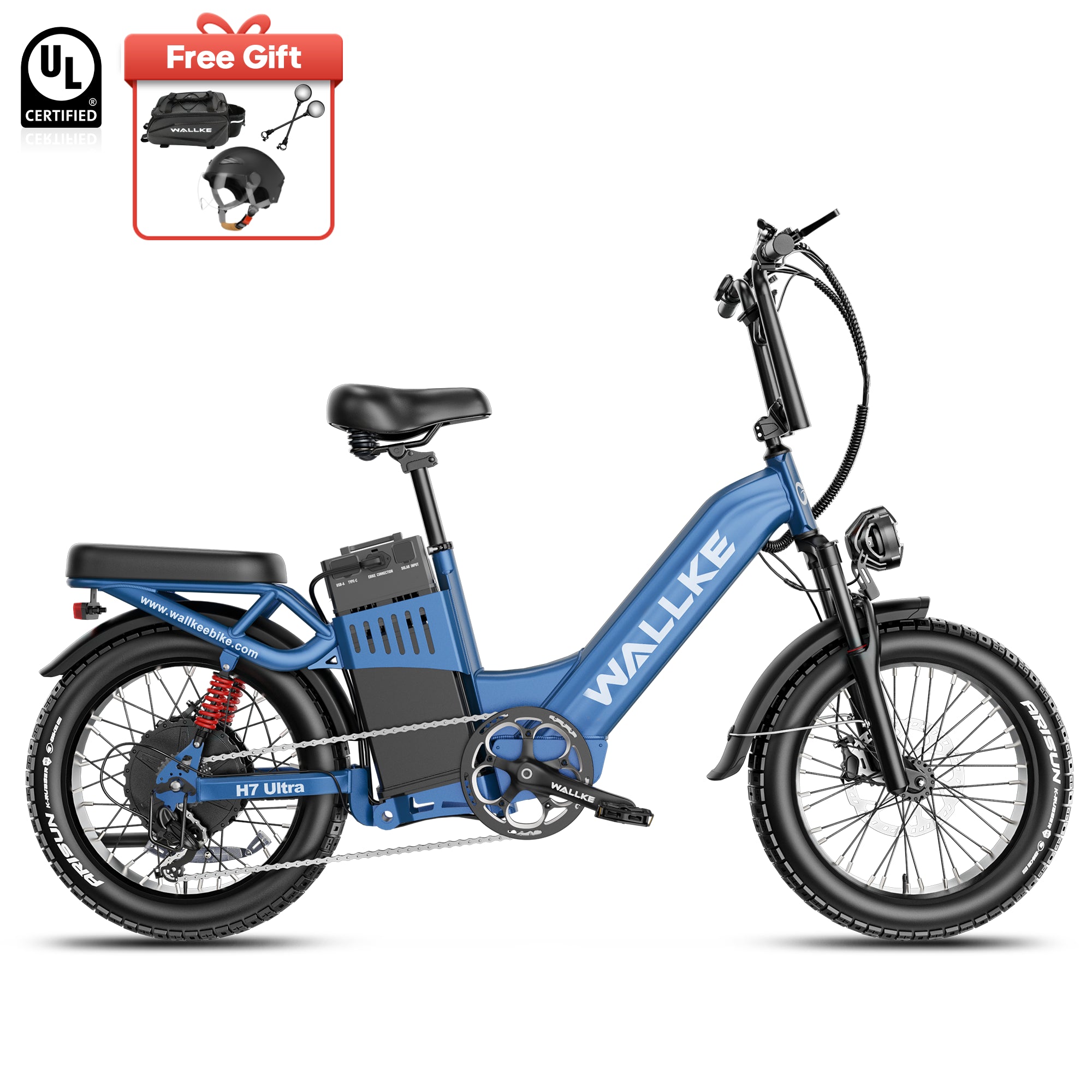 2026 WALLKE H7 Ultra Step-Thru | 4000W Off-Grid PowerStorage E-Bike with Torque Sensor, 37mph Speed