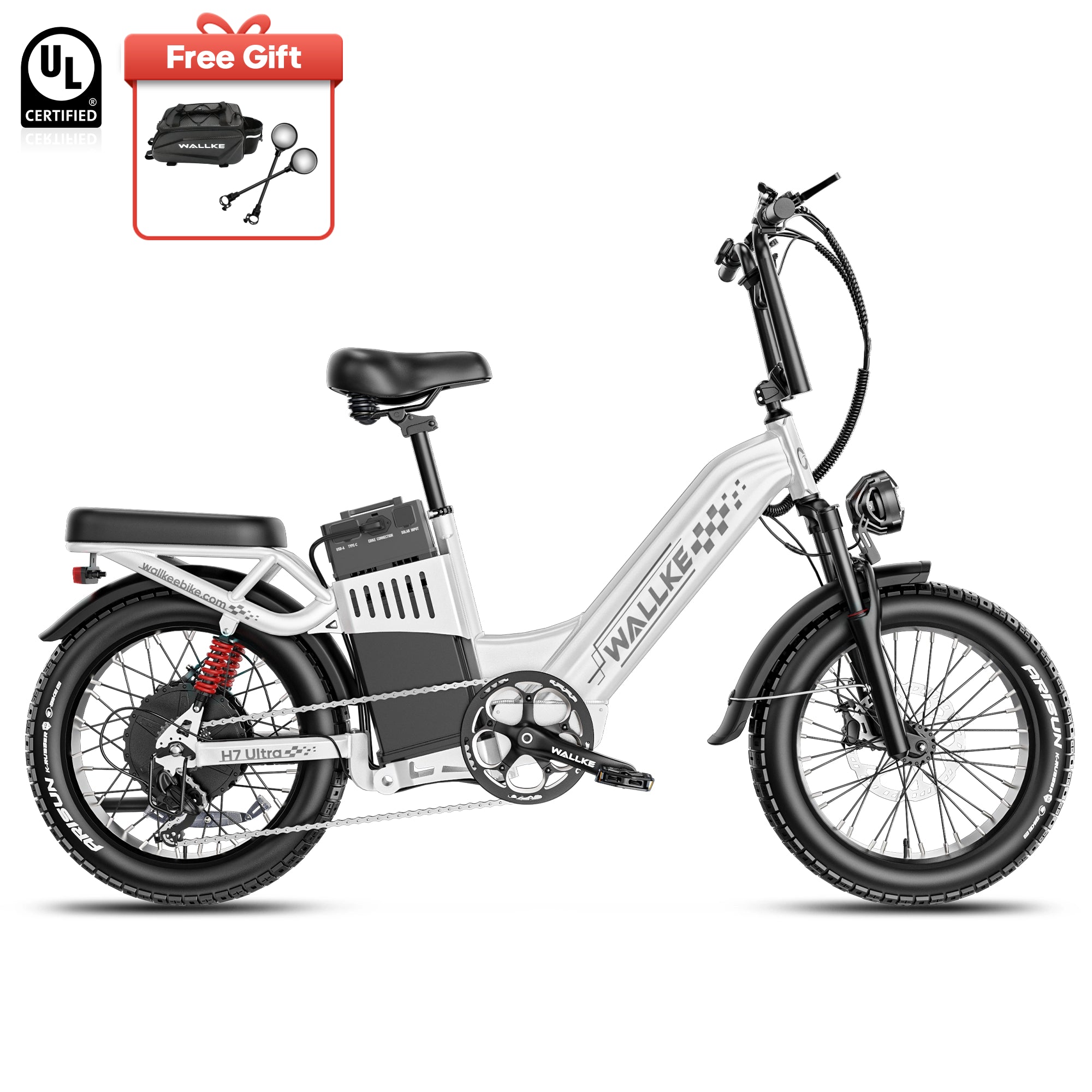 2026 WALLKE H7 Ultra Step-Thru | 4000W Off-Grid Power Station E-Bike with Torque Sensor, 37mph Speed
