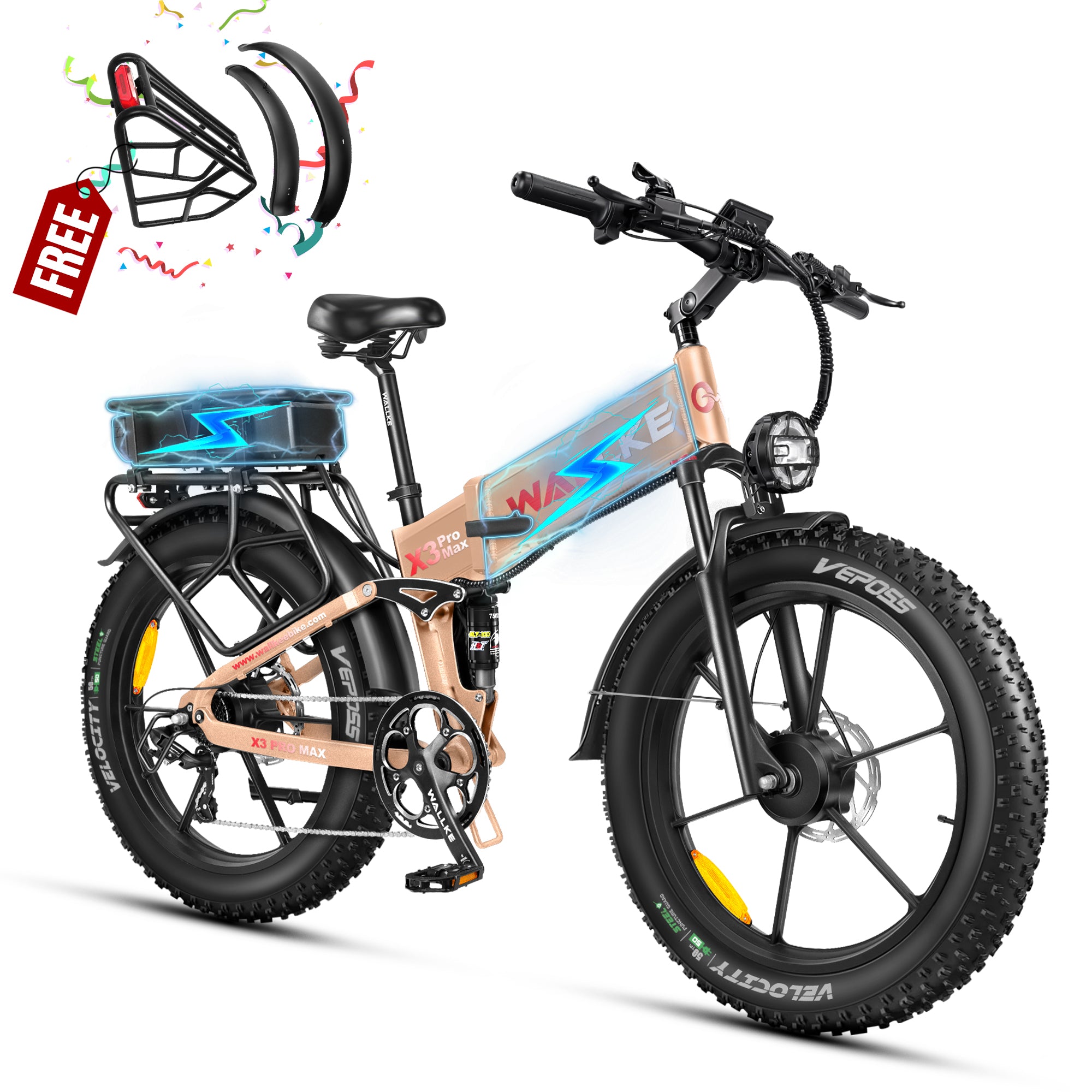 2025 Wallke X3 Pro Max | 2800W Folding Ebike