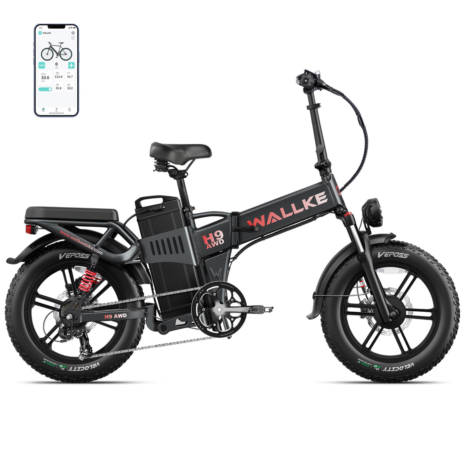 2025-Wallke-H9-AWD-Ebike-Black-Front