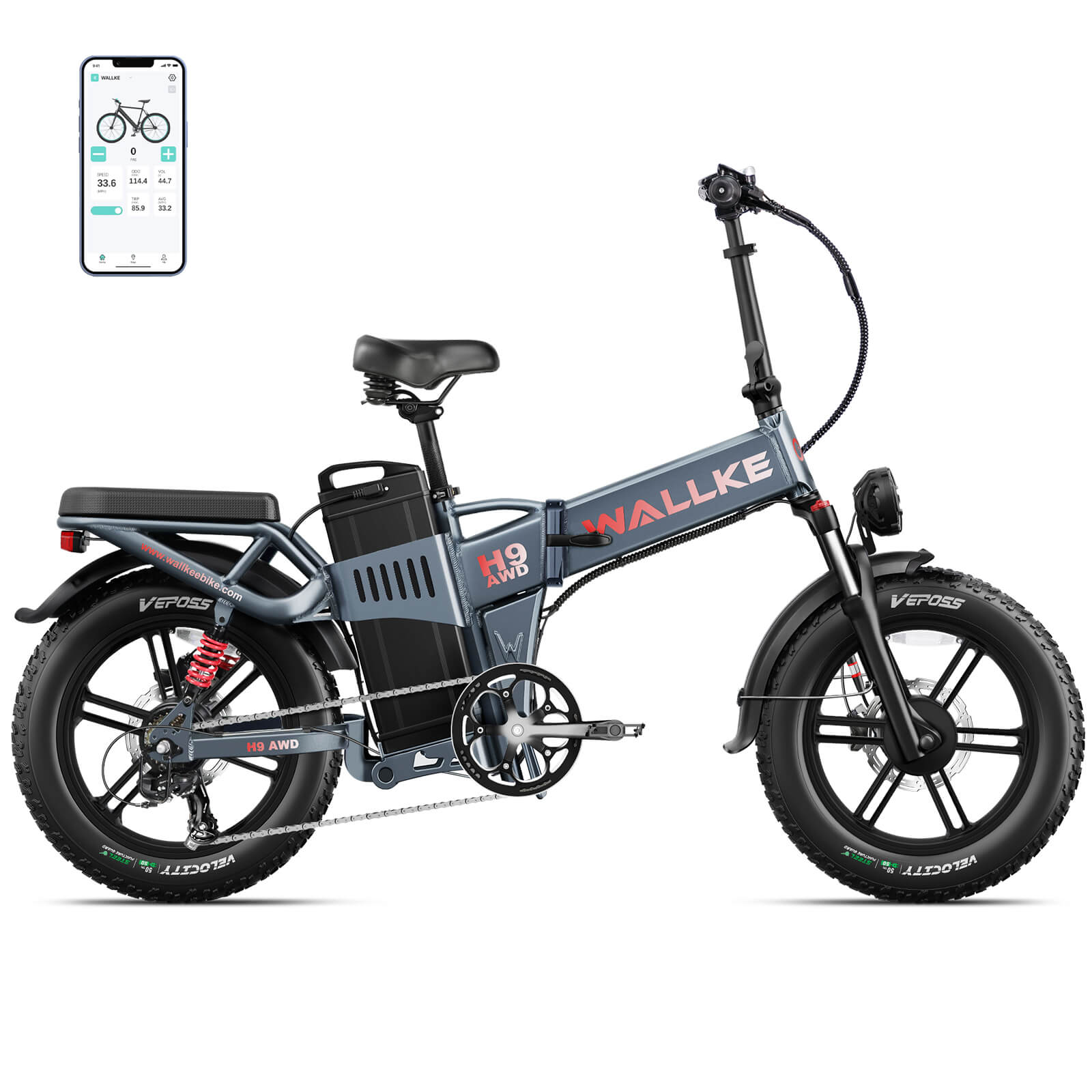 2025-Wallke-H9-AWD-Ebike-Gray-Front