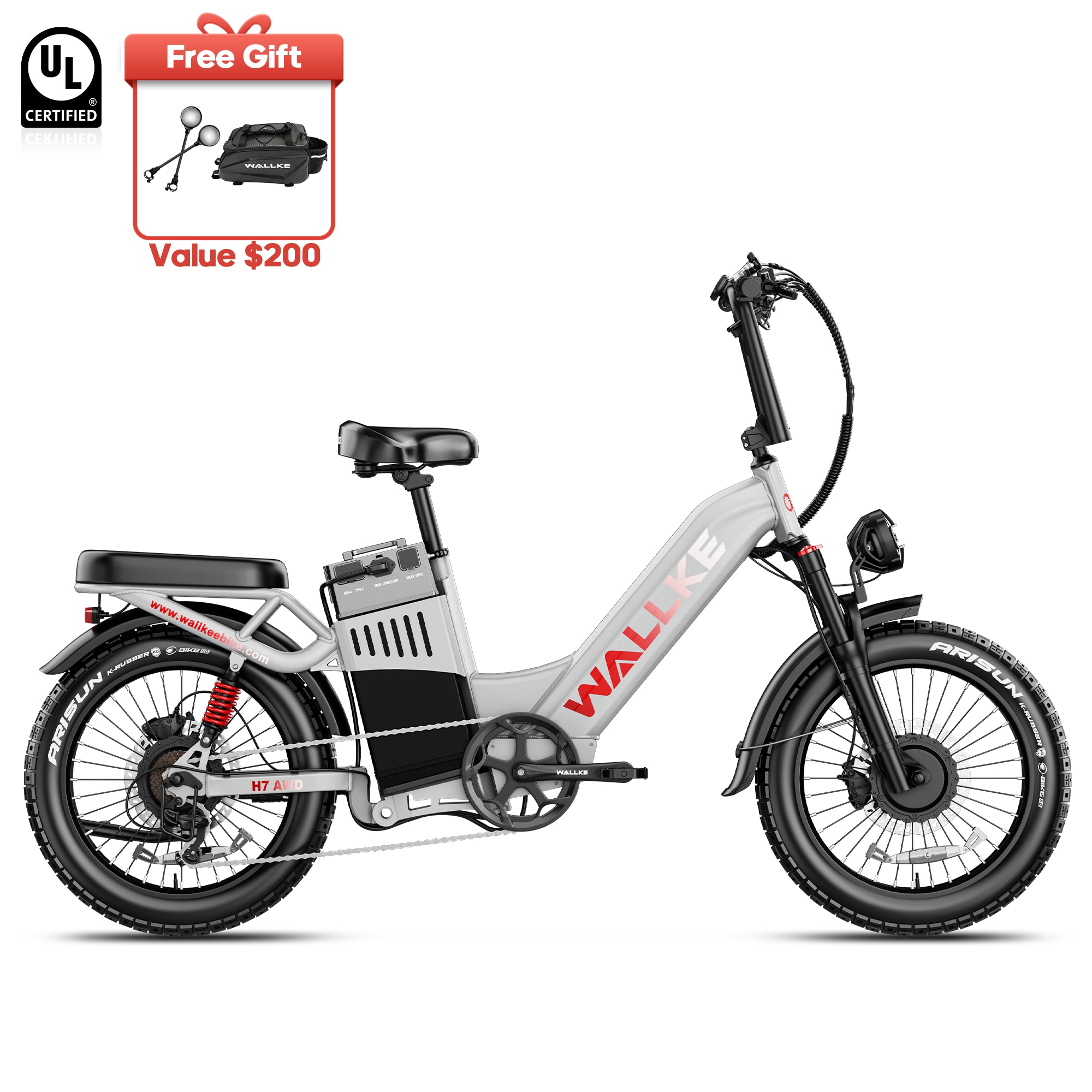 2026 Wallke H7 AWD Step-Thru | 3200W Ebike 40/55Ah Battery