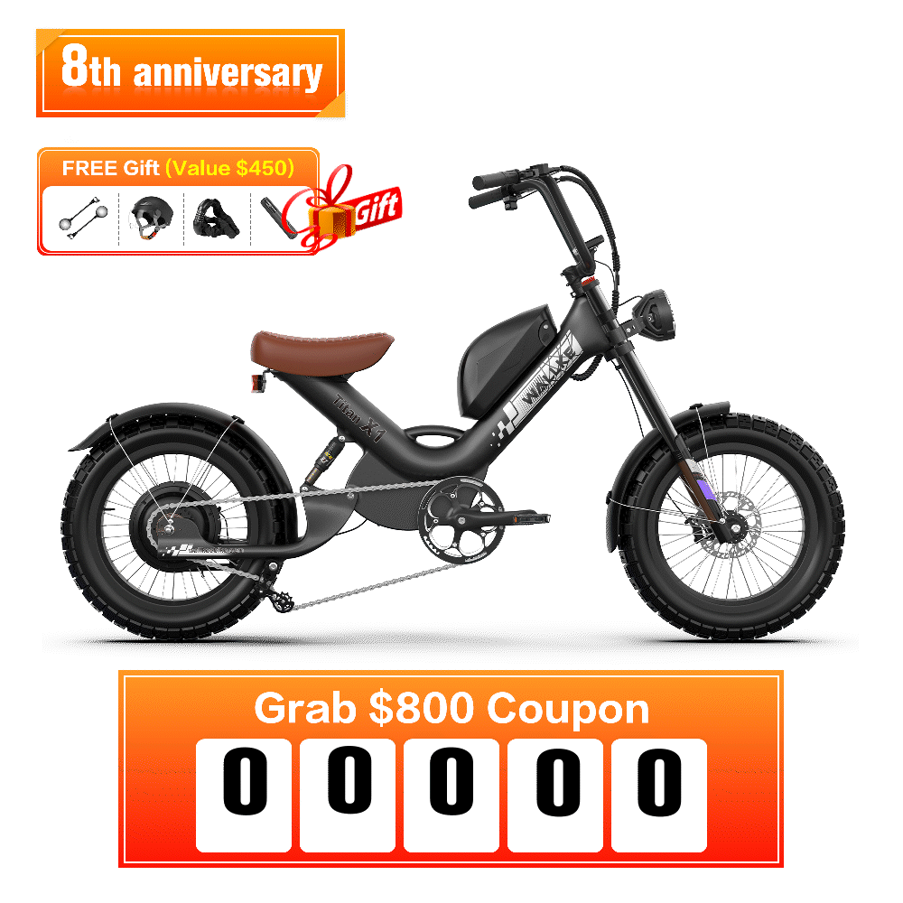 WALLKE Titan X1 Carbon Fiber Frame | 3800W Cruiser Ebike