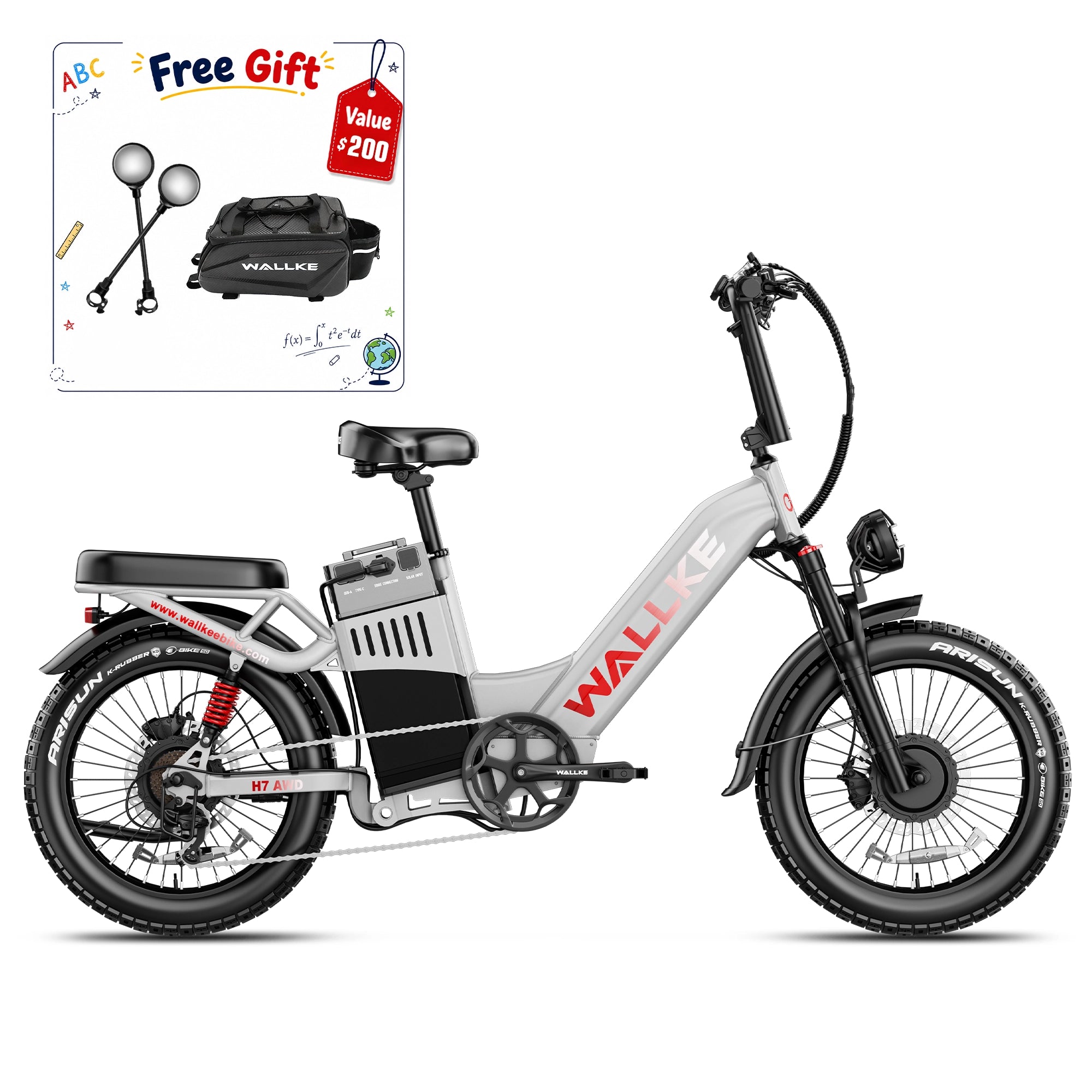 2026 WALLKE H7 Ultra Step-Thru | 4000W Off-Grid Power Station E-Bike with Torque Sensor, 37mph Speed