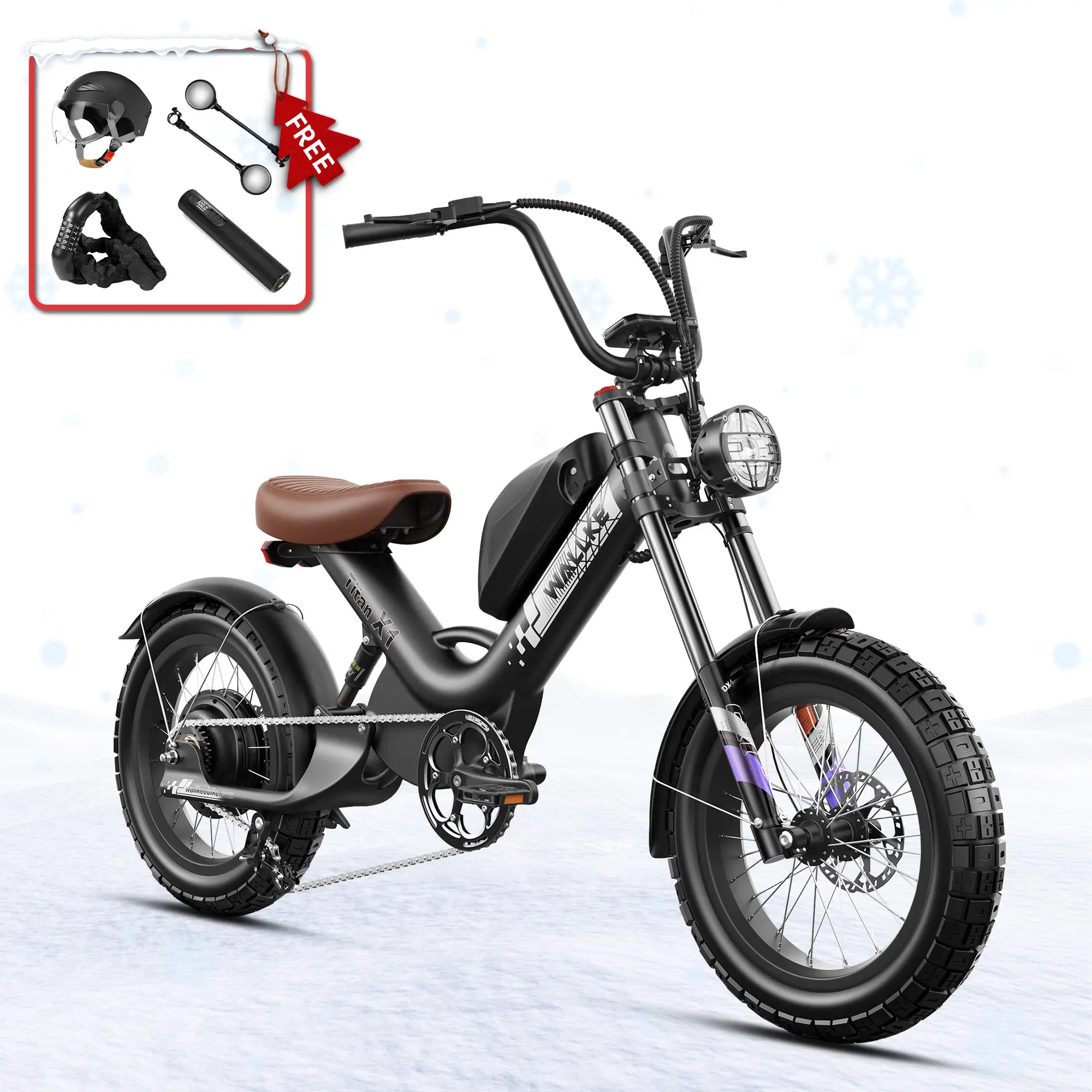 WALLKE Titan X1 Carbon Fiber Frame | 3800W Cruiser Ebike