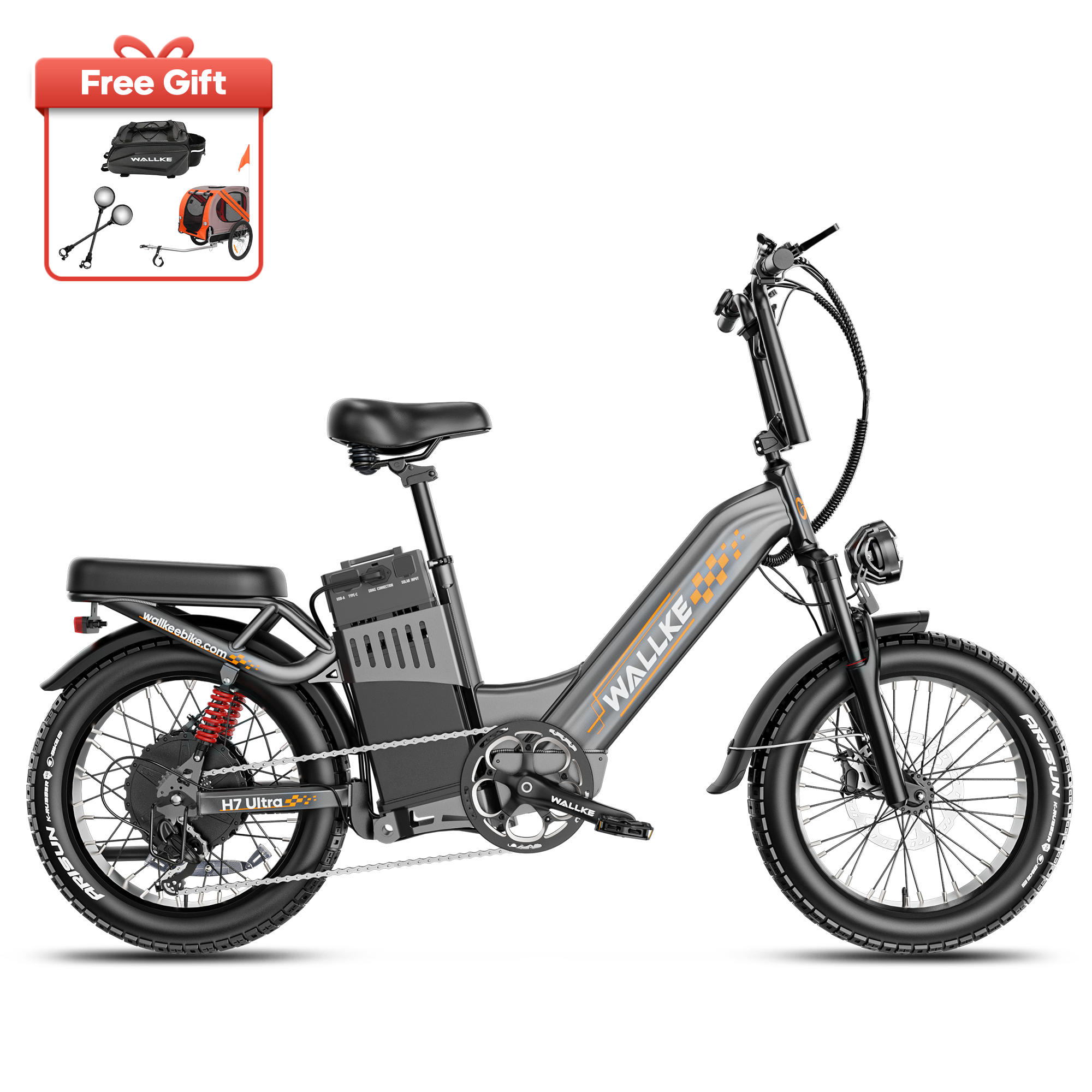 2026 WALLKE H7 Ultra Step-Thru | 4000W Off-Grid PowerStorage E-Bike with Torque Sensor, 37mph Speed