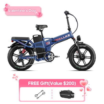 Wallke H9 AWD | 3200W Folding Ebike 40/60/82Ah Battery