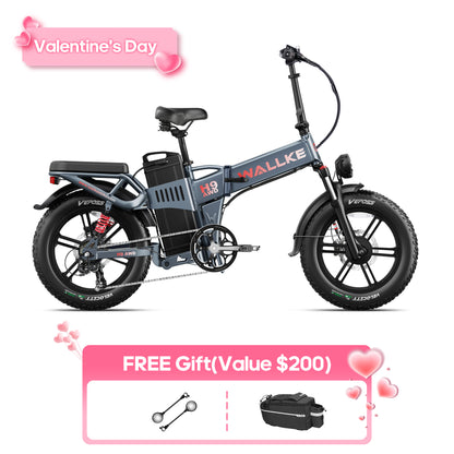 Wallke H9 AWD | 3200W Folding Ebike 40/60/82Ah Battery