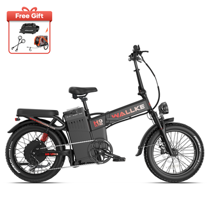 2026 WALLKE H9 Ultra Folding | Off-Grid PowerStorage E-Bike with Torque Sensor, 37mph Speed, 55/77Ah Battery Options