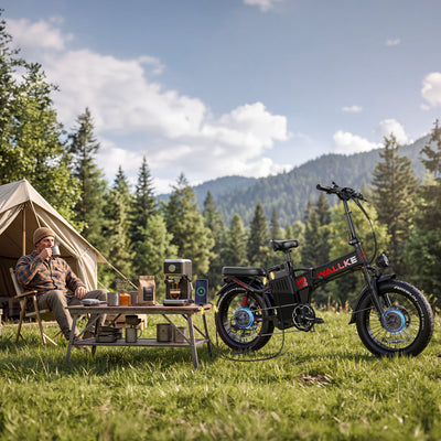 2027 WALLKE H9 Ultra AWD Folding | Off-Grid Power Station E-Bike with Torque Sensor, 37mph Speed, 55/77Ah Battery Options