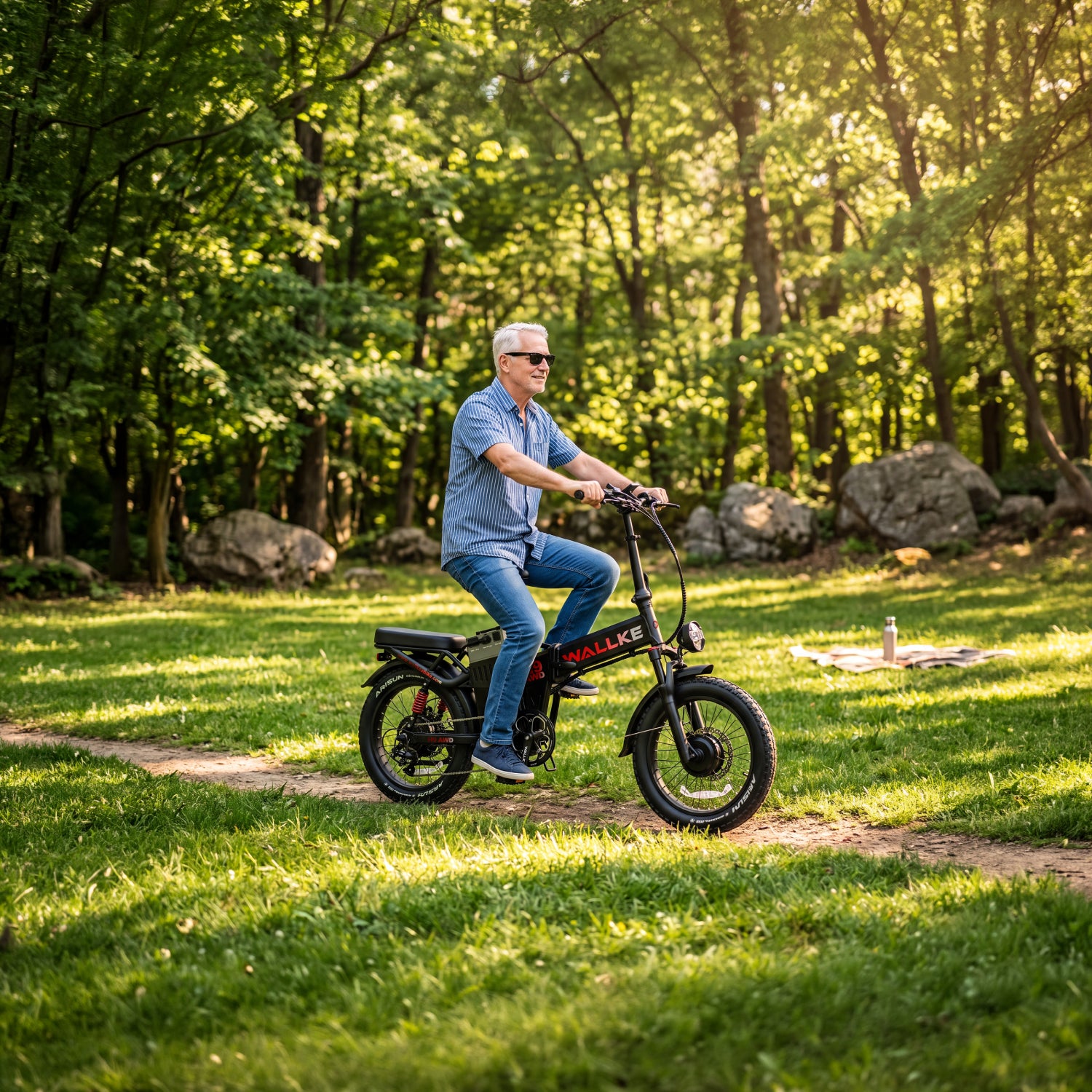 2027 WALLKE H9 Ultra AWD Folding | Off-Grid Power Station E-Bike with Torque Sensor, 37mph Speed, 55/77Ah Battery Options