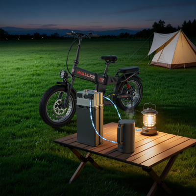 2027 WALLKE H9 Ultra AWD Folding | Off-Grid Power Station E-Bike with Torque Sensor, 37mph Speed, 55/77Ah Battery Options