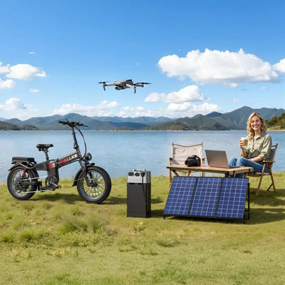 2027 WALLKE H9 Ultra AWD Folding | Off-Grid Power Station E-Bike with Torque Sensor, 37mph Speed, 55/77Ah Battery Options
