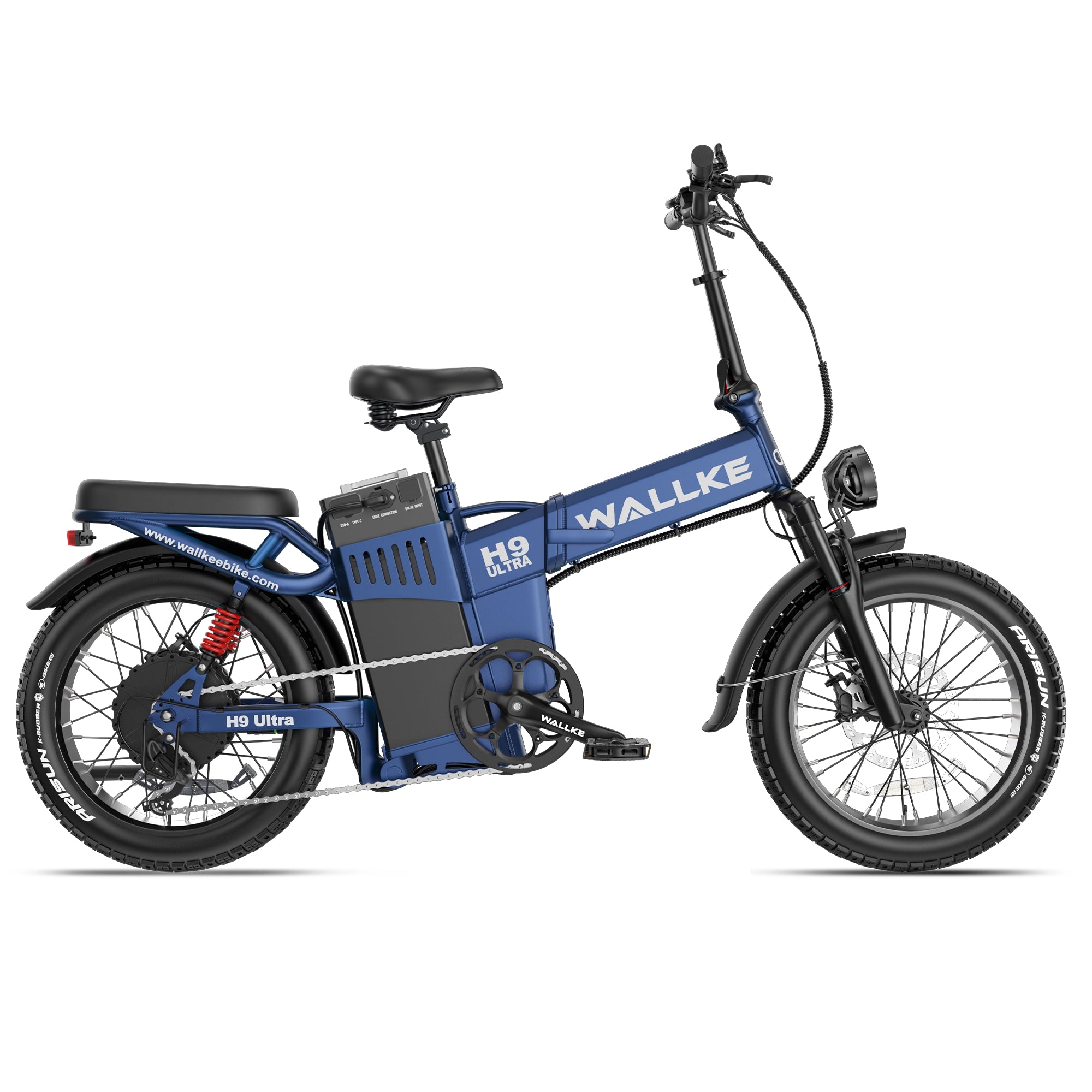 2026 WALLKE H9 Ultra Folding | Off-Grid PowerStorage E-Bike with Torque Sensor, 37mph Speed, 55/77Ah Battery Options