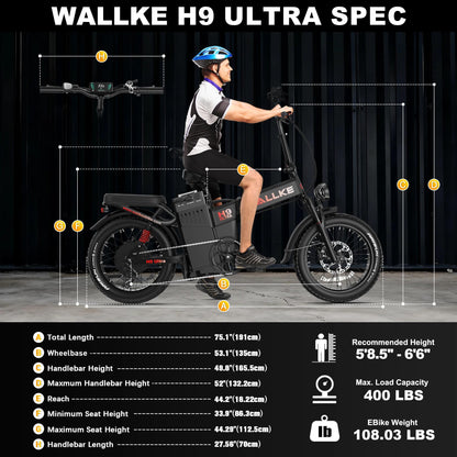 WALLKE H9 Ultra Folding | Off-grid PowerStorage E-Bike