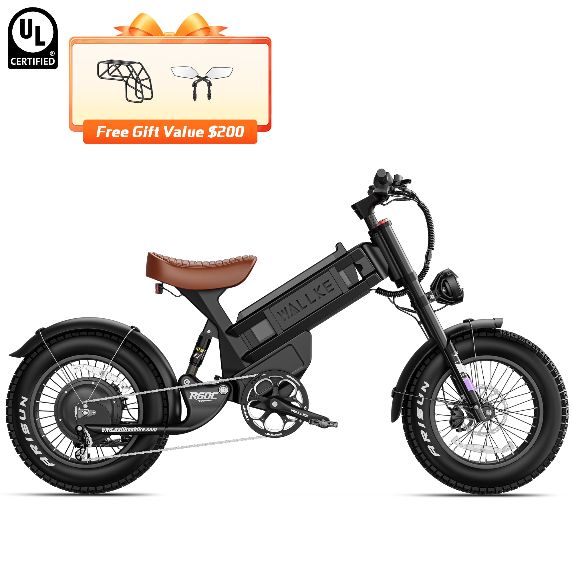 Série Wallke Ravager 60V 2026 | Vélo Électrique Longue Portée 60V 70Ah | Jusqu'à 180+ Miles | 150Nm de Couple