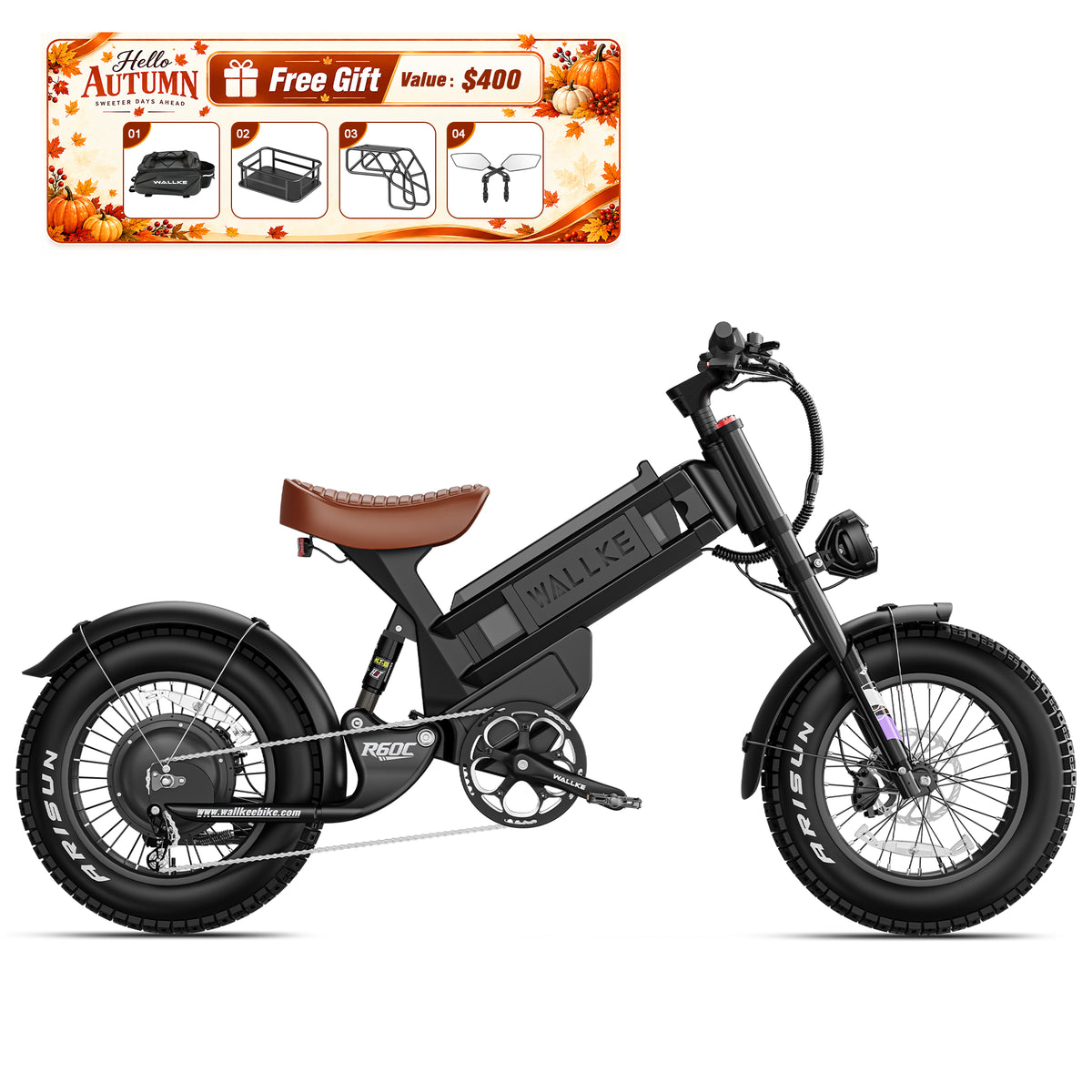 2026 Wallke Ravager 60V Series | 60V 70Ah Long-Range Electric Bike | Up to 180+ Miles | 150Nm Torque