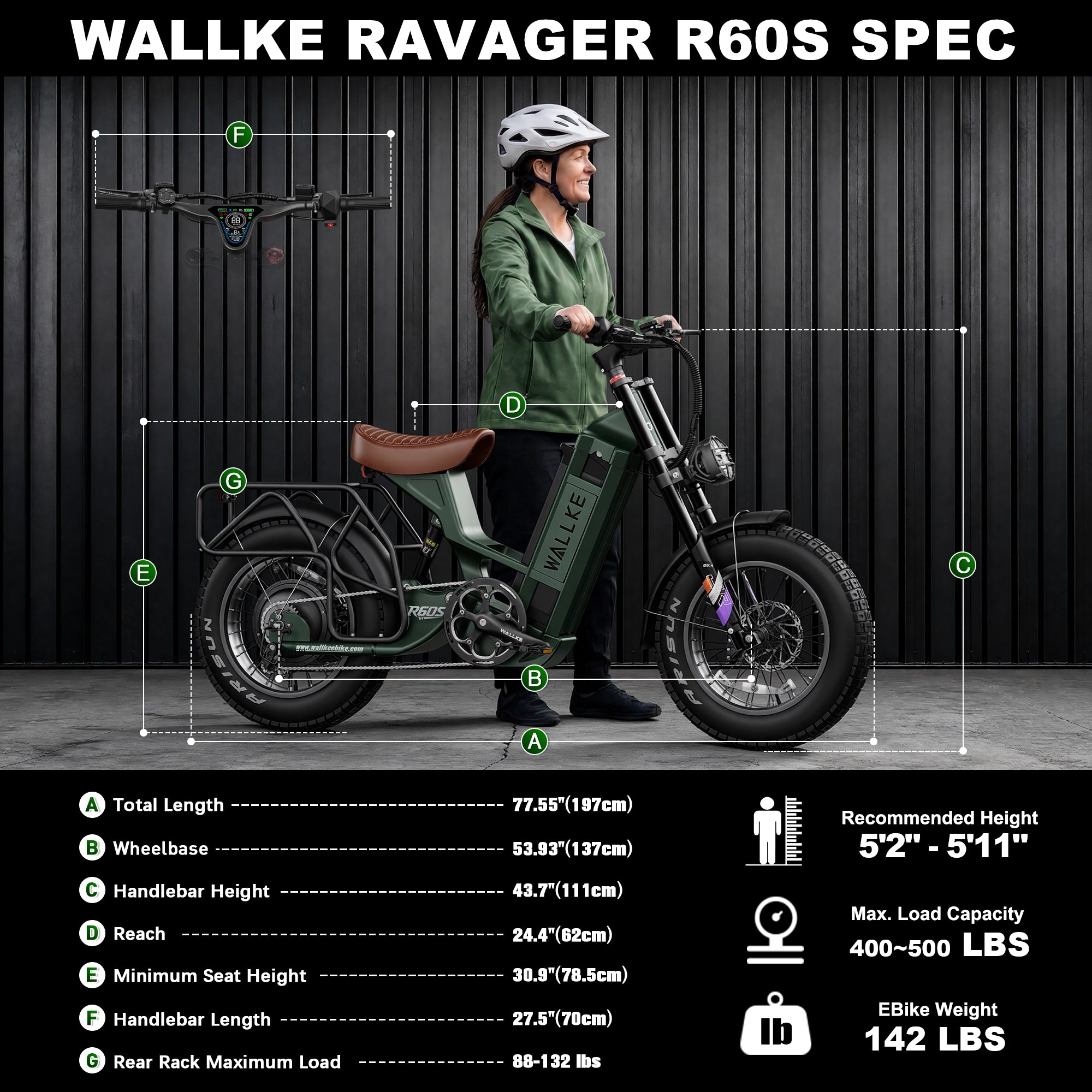 2026 Wallke Ravager 60V Series | 60V 70Ah Long-Range Electric Bike | Up to 180+ Miles | 150Nm Torque