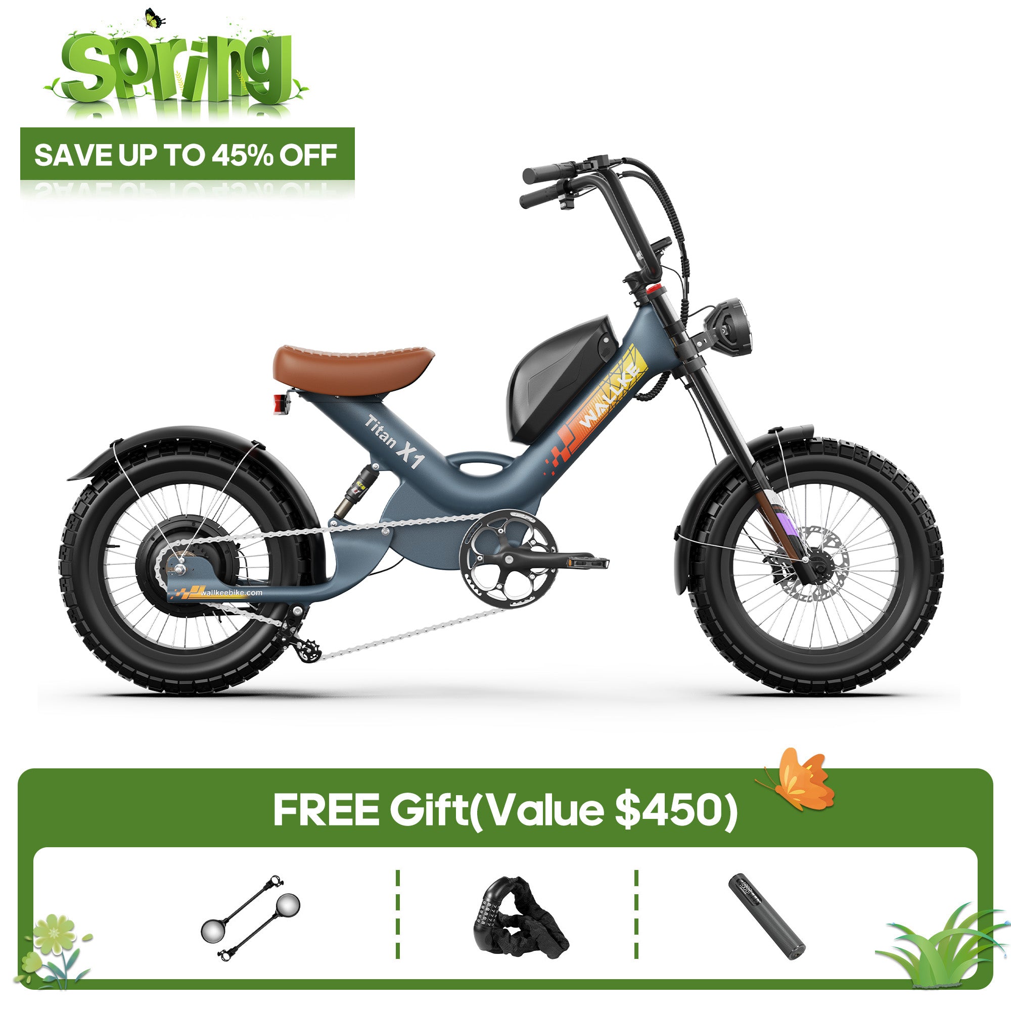 WALLKE Titan X1 Carbon Fiber Frame | 3800W Cruiser Ebike