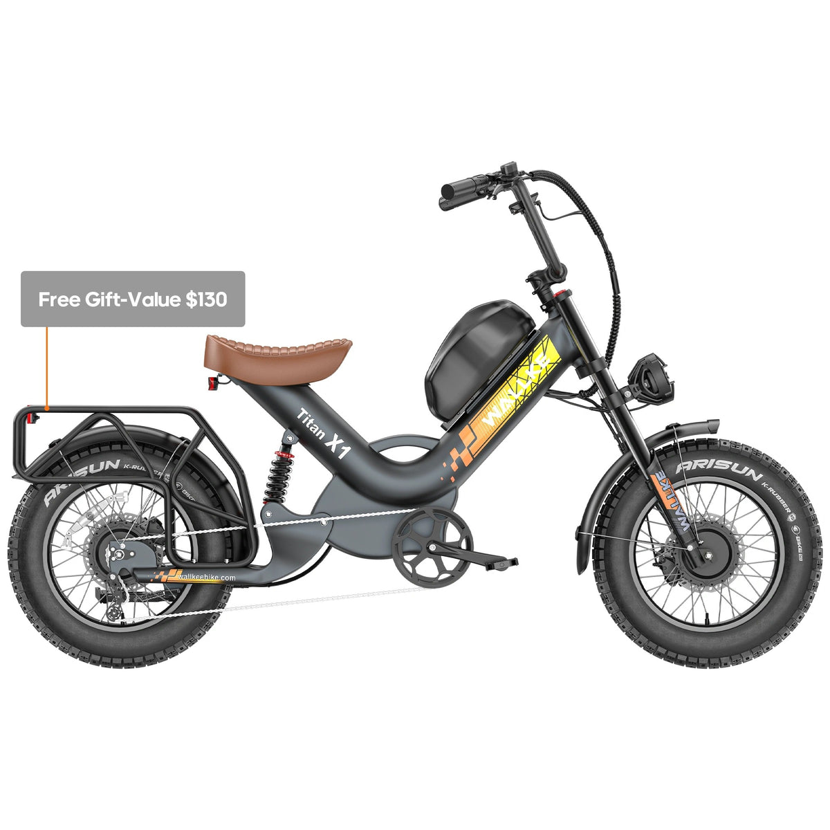 WALLKE Titan X1 AWD Dual-Motor Fat Tire Ebike | Up to 4000W Peak Power-PreOrder
