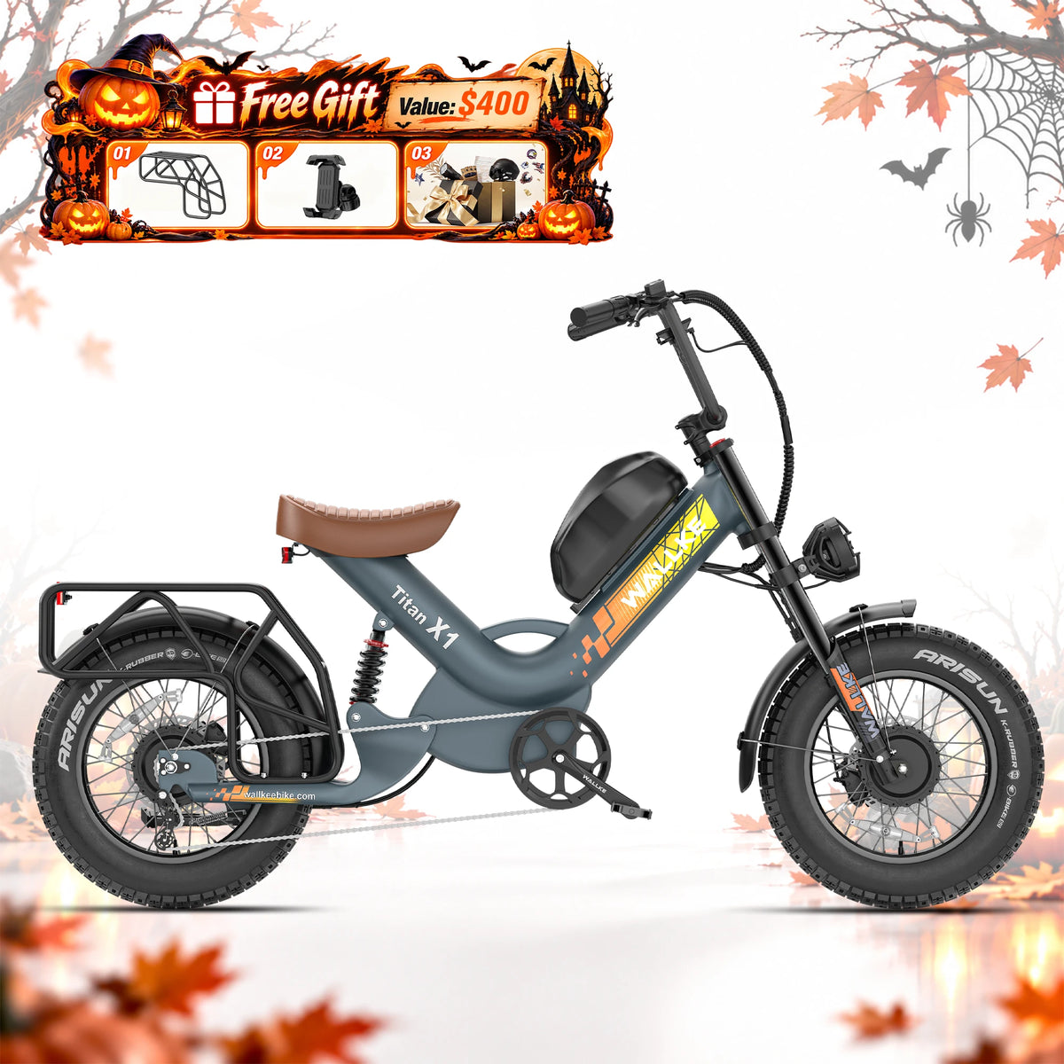 2027 WALLKE Titan X1 AWD Dual-Motor Fat Tire Ebike | Up to 4000W Peak Power-PreOrder