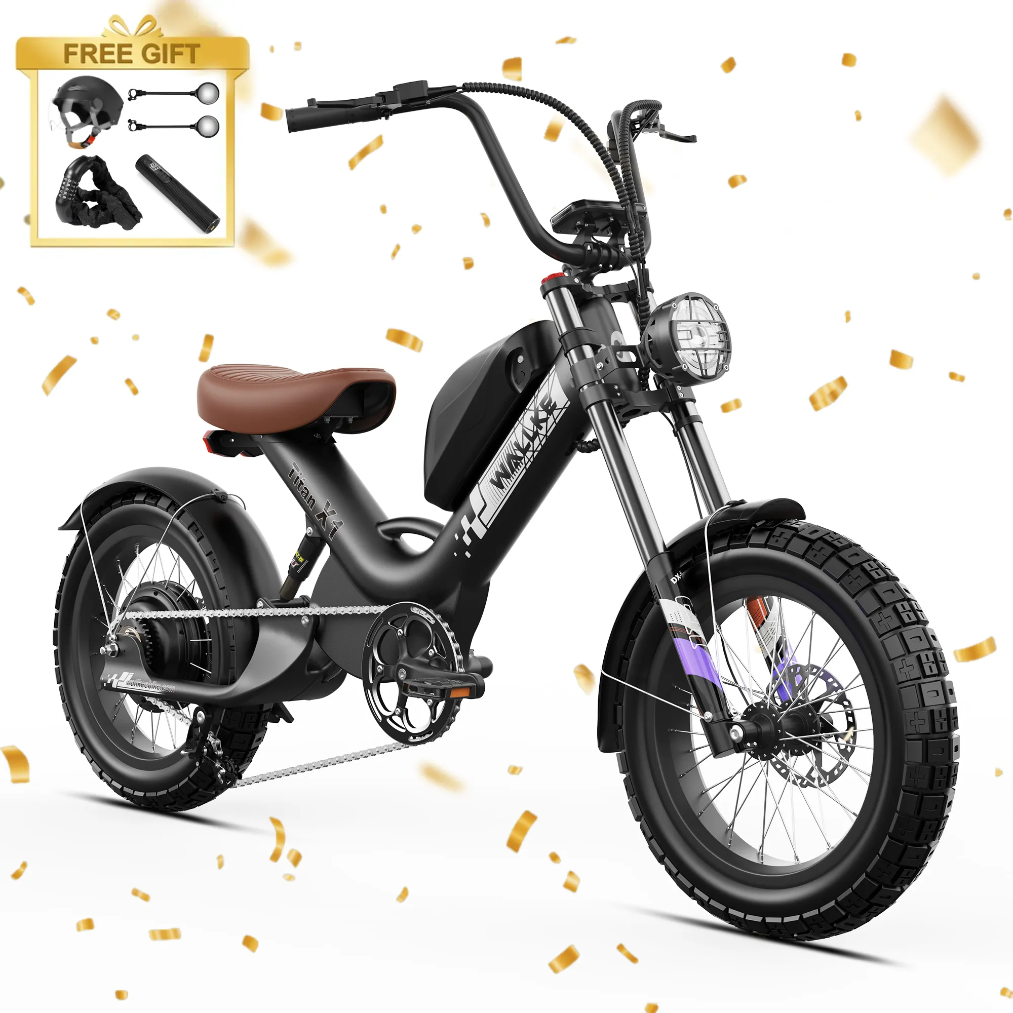 WALLKE Titan X1 Carbon Fiber Frame | 3800W Cruiser Ebike