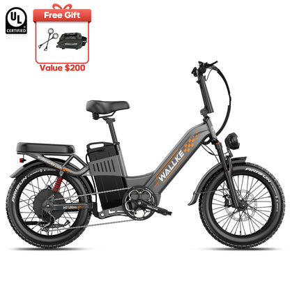 2026 WALLKE H7 Ultra Step-Thru | 4000W Off-Grid Power Station E-Bike with Torque Sensor, 37mph Speed