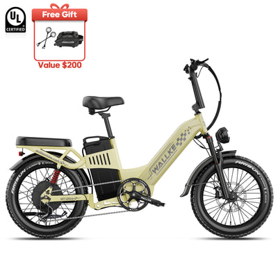 2026 WALLKE H7 Ultra Step-Thru | 4000W Off-Grid Power Station E-Bike with Torque Sensor, 37mph Speed