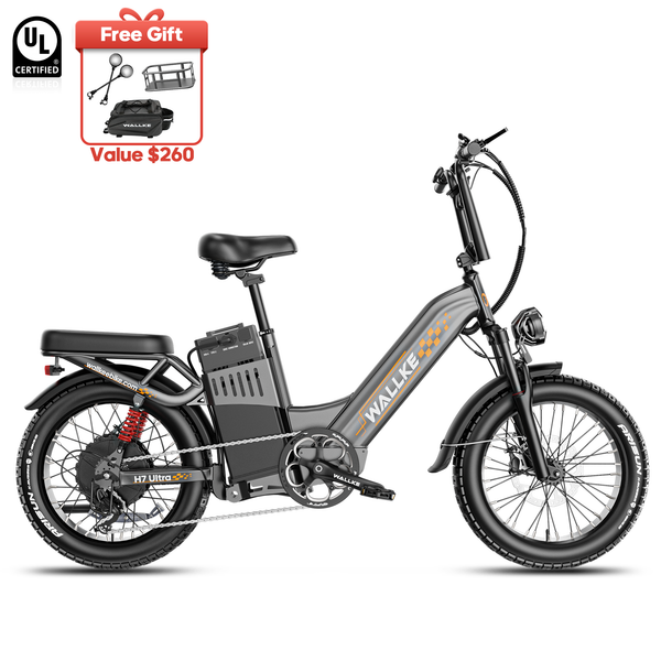 2026 WALLKE H7 Ultra Step-Thru | 4000W Off-Grid Power Station E-Bike with Torque Sensor, 37mph Speed