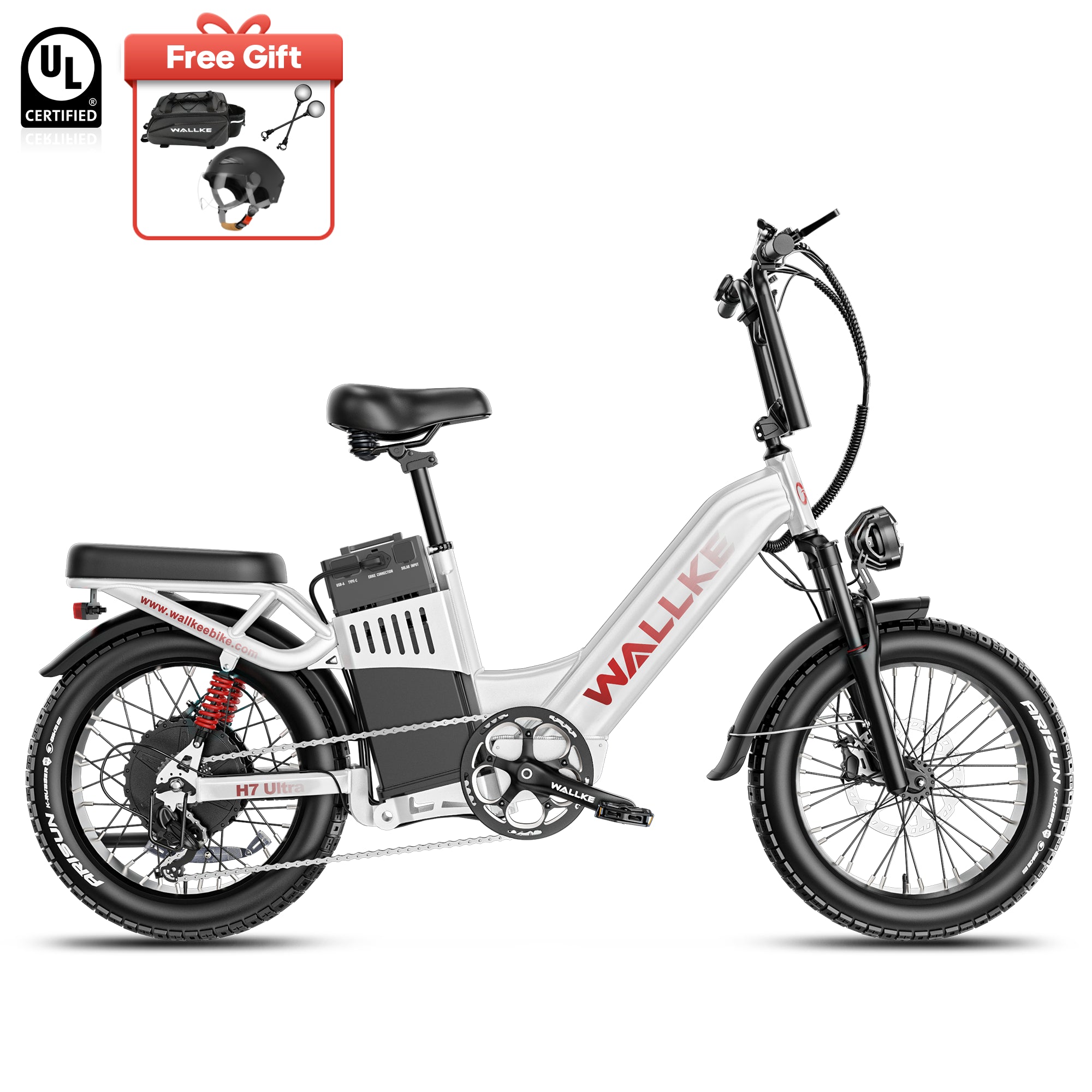 2026 WALLKE H7 Ultra Step-Thru | 4000W Off-Grid PowerStorage E-Bike with Torque Sensor, 37mph Speed