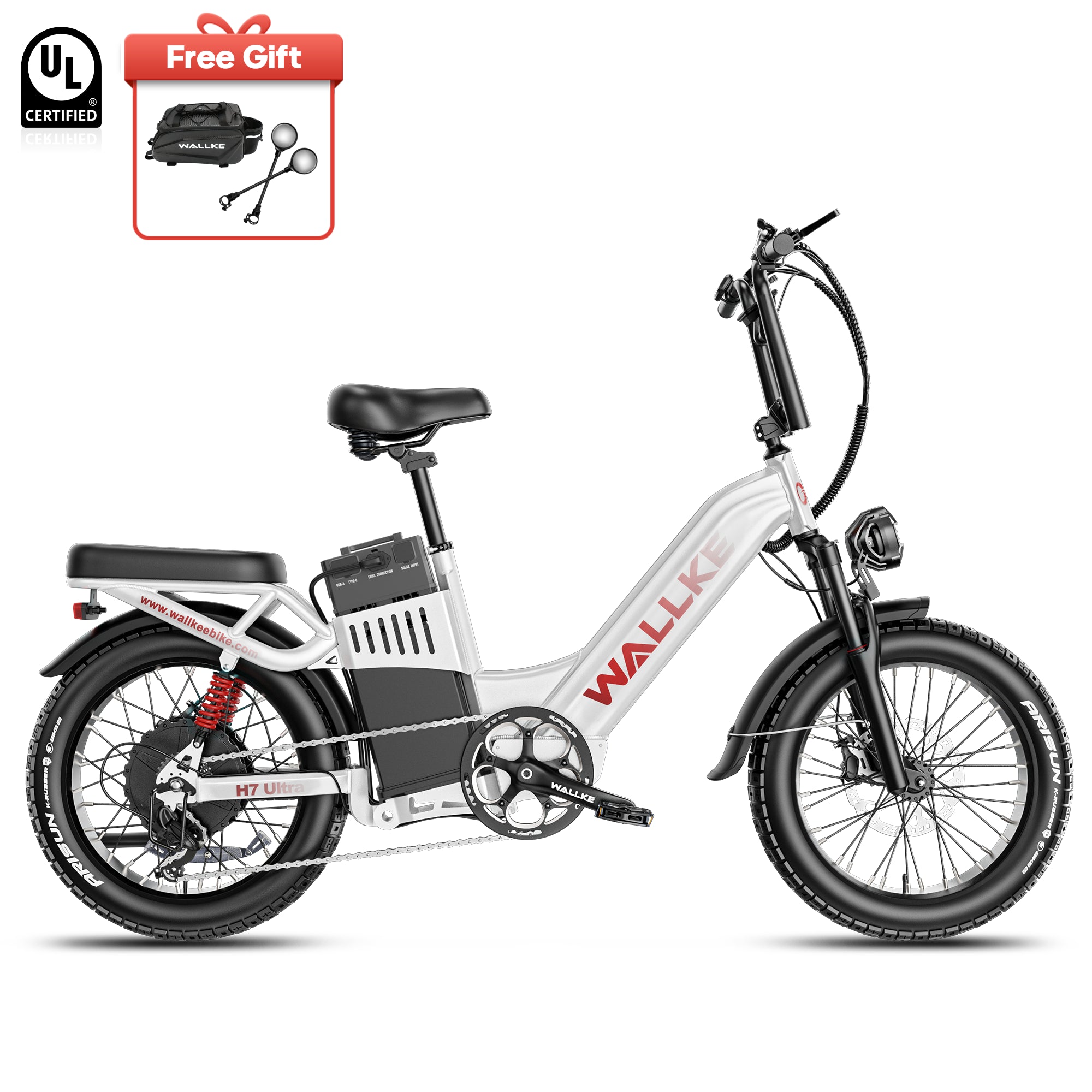 2026 WALLKE H7 Ultra Step-Thru | 4000W Off-Grid Power Station E-Bike with Torque Sensor, 37mph Speed