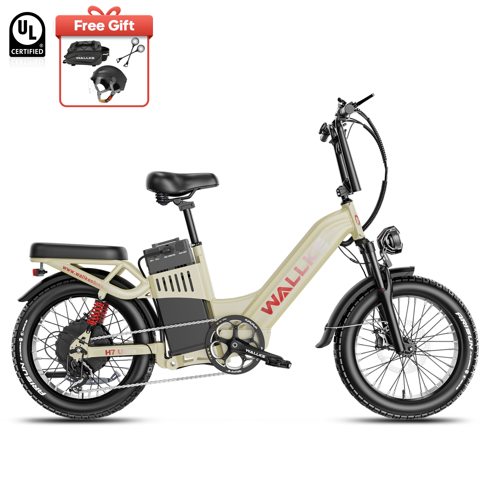 2026 WALLKE H7 Ultra Step-Thru | 4000W Off-Grid PowerStorage E-Bike with Torque Sensor, 37mph Speed