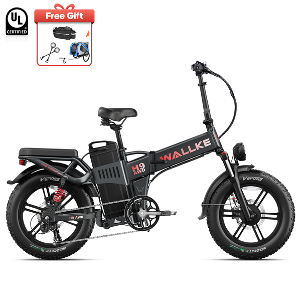 Wallke H9 AWD | 3200W Folding Ebike 40/60/82Ah Battery